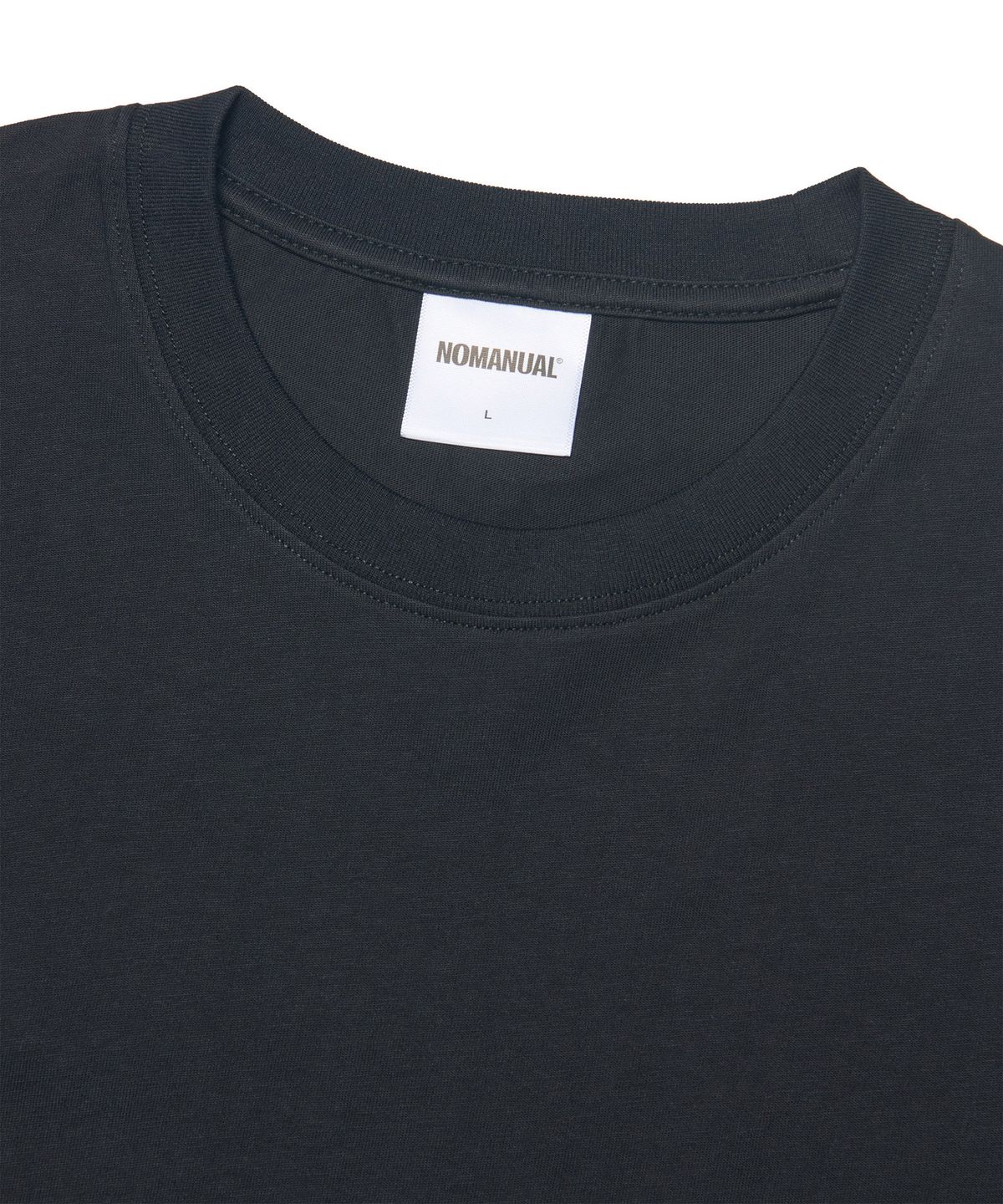 노매뉴얼(NOMANUAL) NM PLAIN CROP T-SHIRT - BLACK