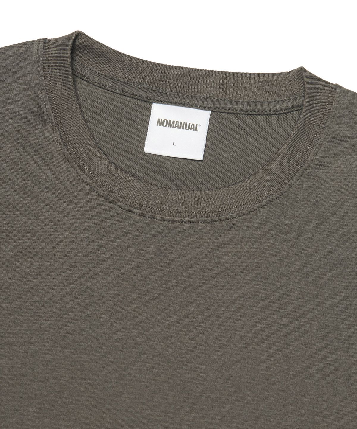 노매뉴얼(NOMANUAL) NM PLAIN CROP T-SHIRT - CHARCOAL