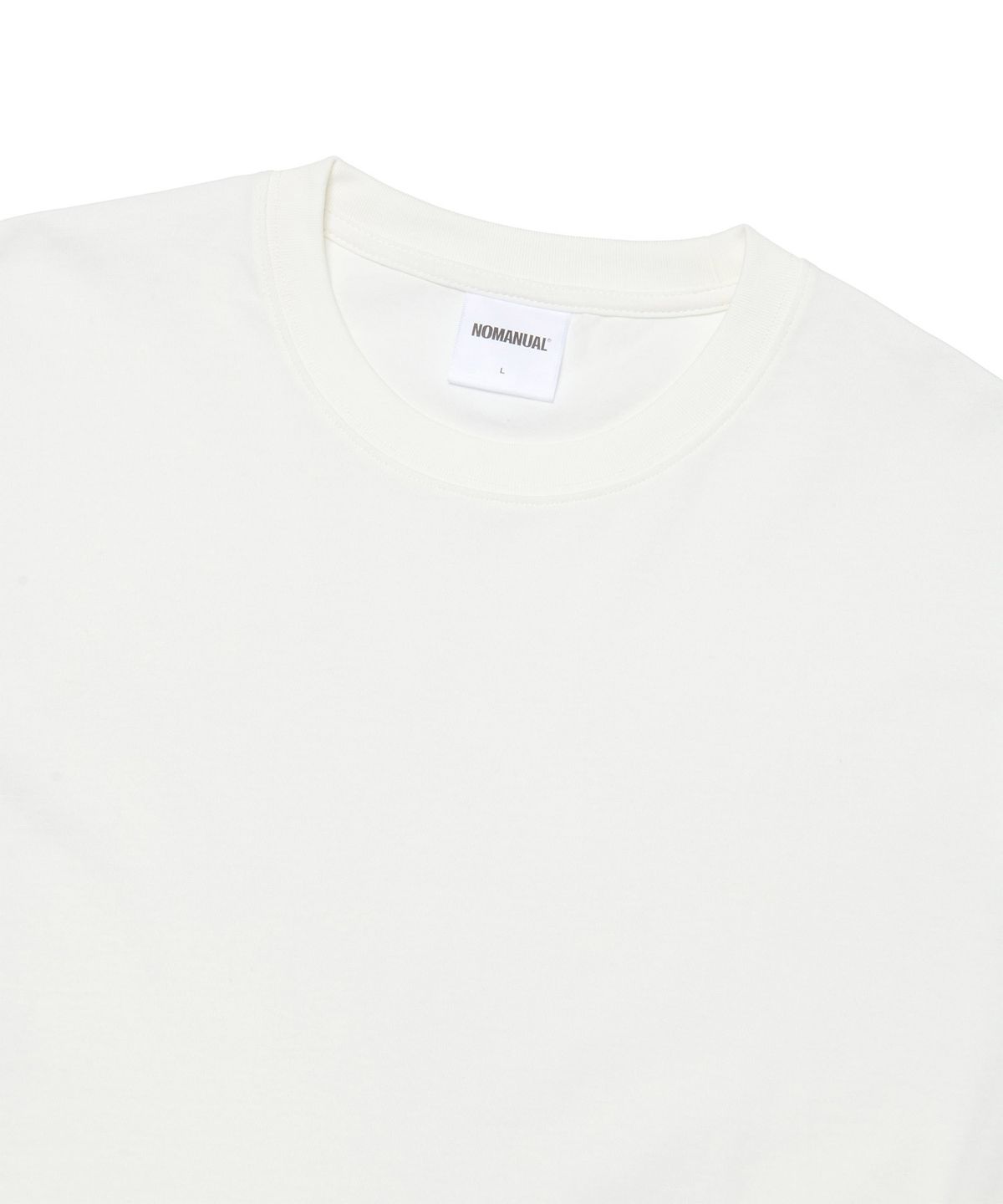 노매뉴얼(NOMANUAL) NM PLAIN CROP T-SHIRT - WHITE