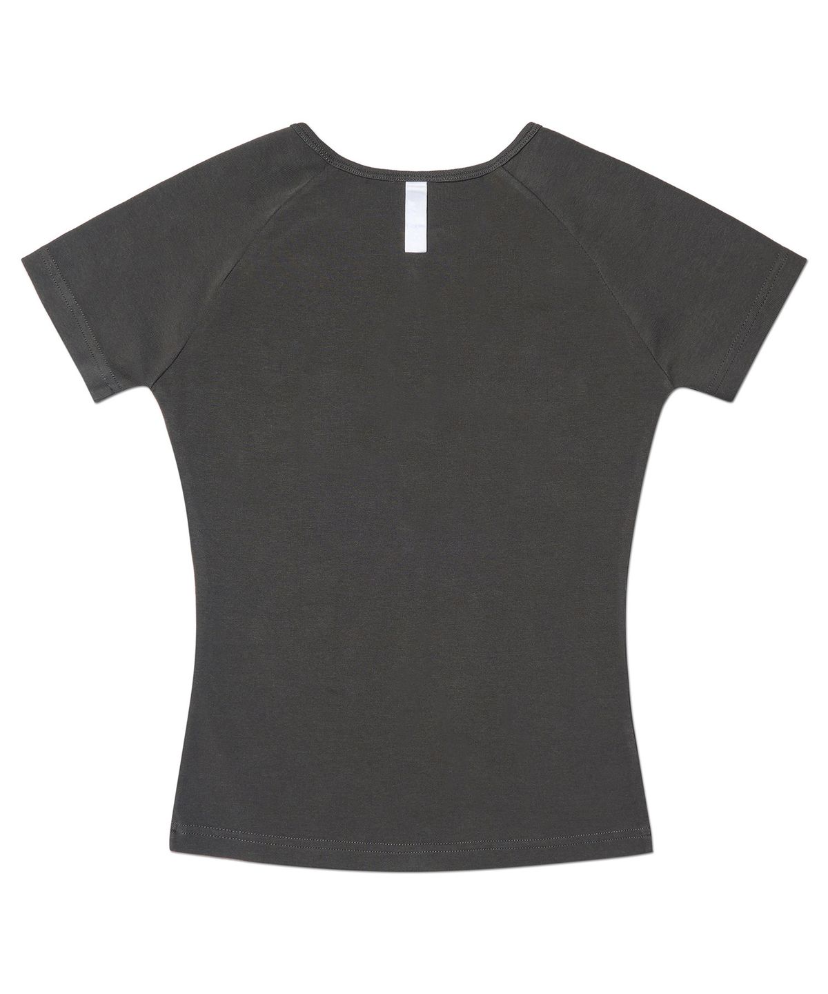 노매뉴얼(NOMANUAL) R.V APPLIQUE RAGLAN T-SHIRT (WOMAN) - CHARCOAL
