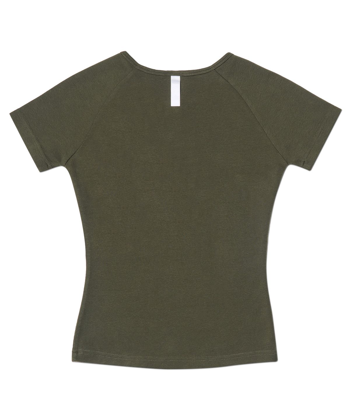 노매뉴얼(NOMANUAL) R.V APPLIQUE RAGLAN T-SHIRT (WOMAN) - OLIVE