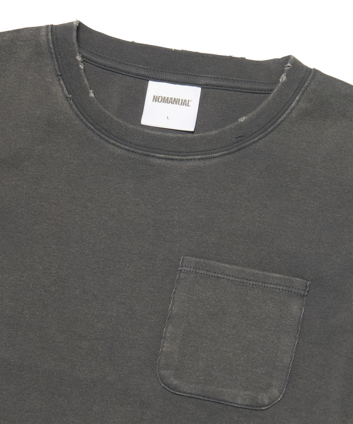 노매뉴얼(NOMANUAL) NM VINTAGE T-SHIRT (WOMAN) - WASHED BLACK