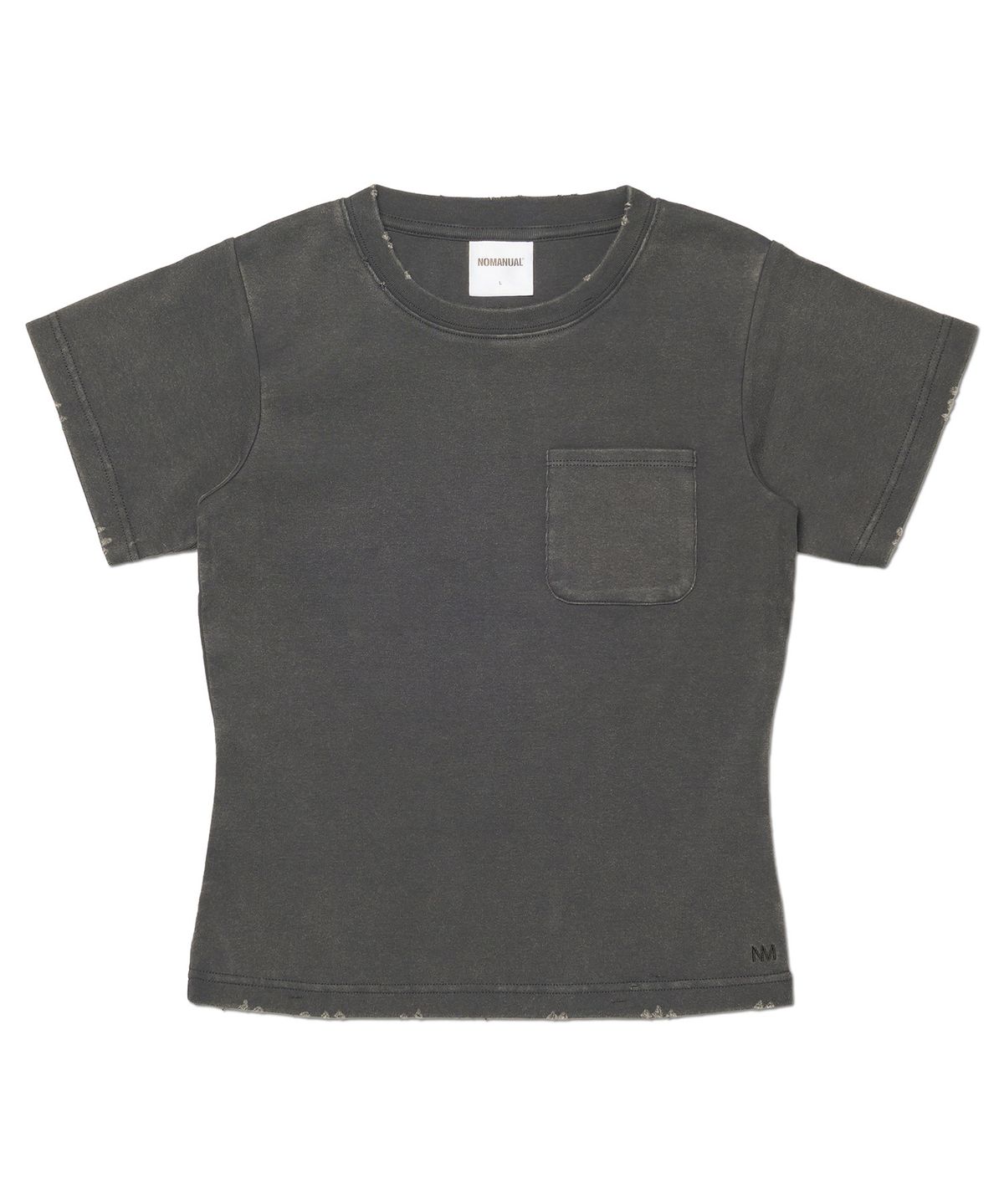 노매뉴얼(NOMANUAL) NM VINTAGE T-SHIRT (WOMAN) - WASHED BLACK