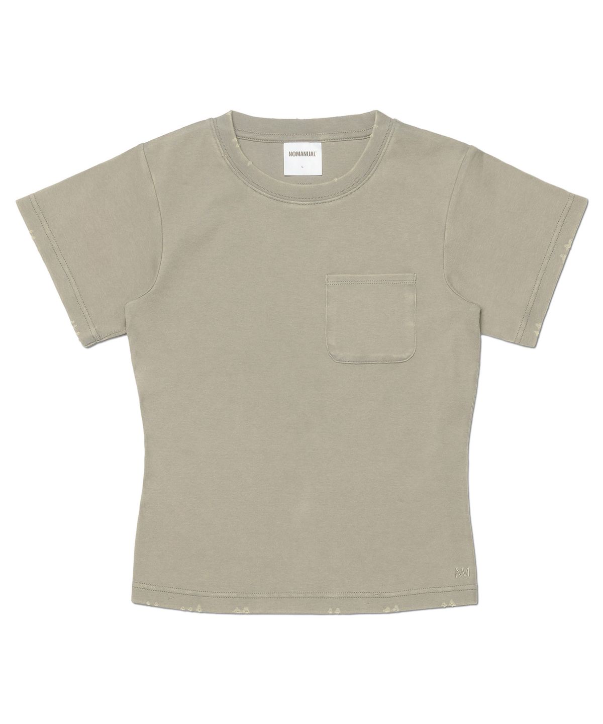 노매뉴얼(NOMANUAL) NM VINTAGE T-SHIRT (WOMAN) - WASHED GRAY