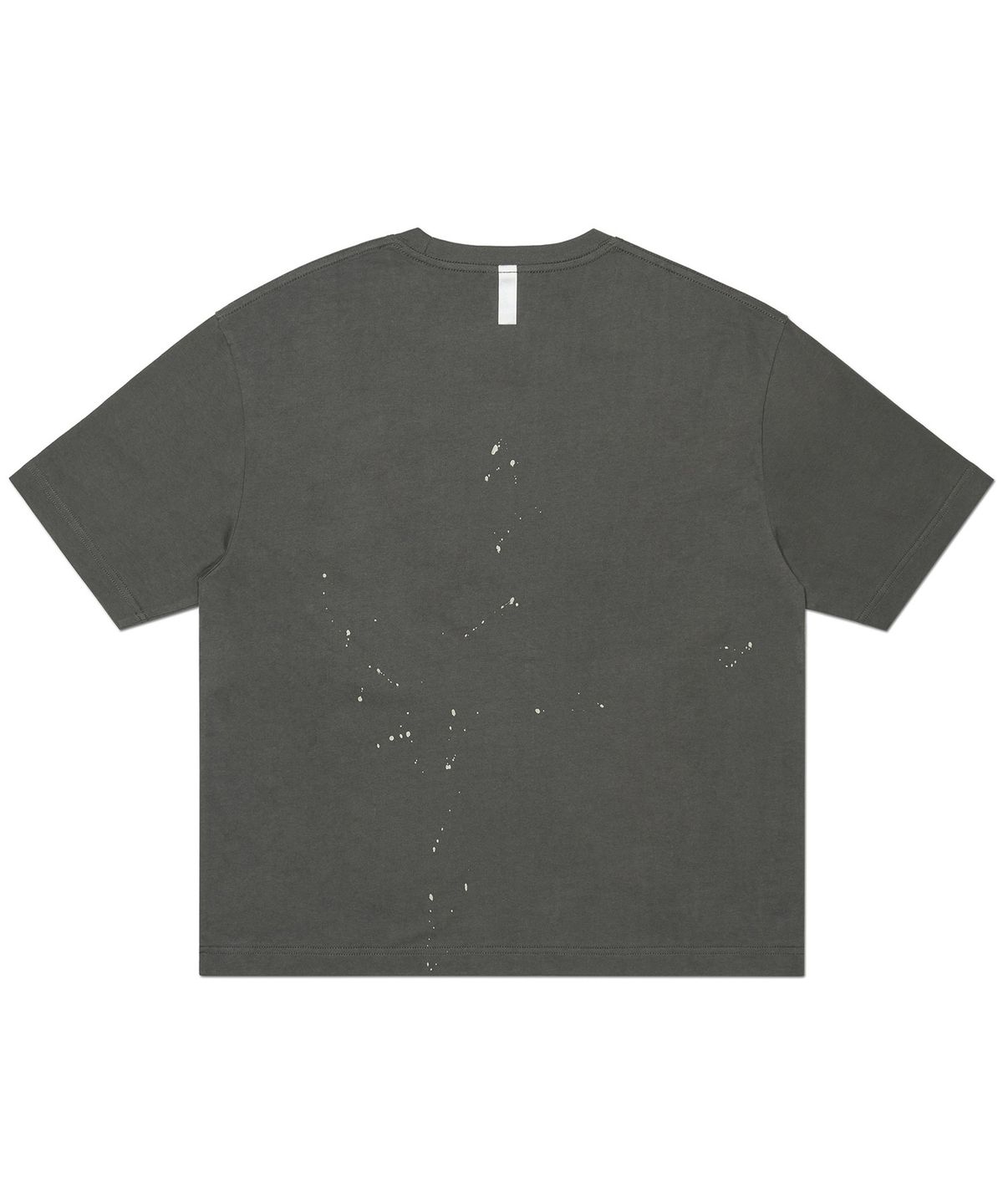 노매뉴얼(NOMANUAL) NM PAINTED CROP T-SHIRT - CHARCOAL