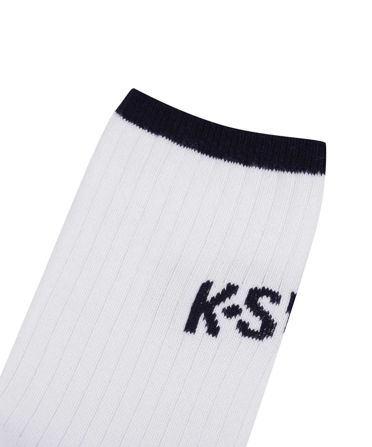 케이스위스(K-SWISS) 로고 하이 크루 삭스_2KSSCMV902WH