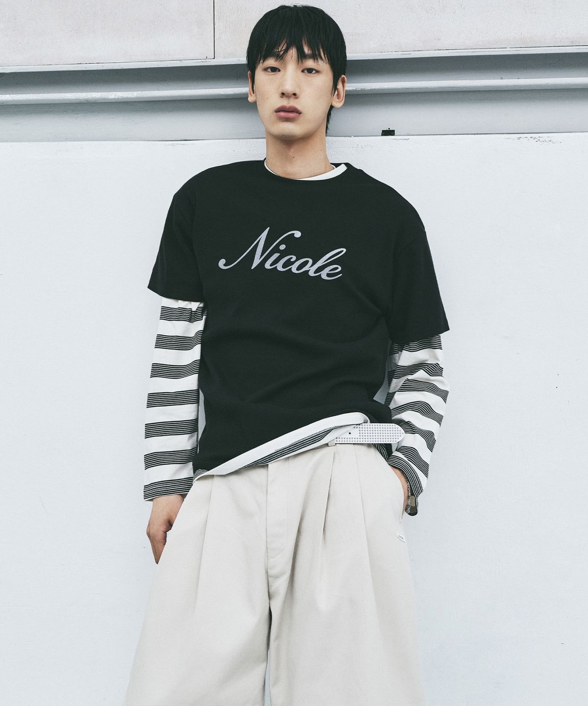 닉앤니콜(NICK&NICOLE) WIDE TWO-TUCK BERMUDA PANTS_BEIGE