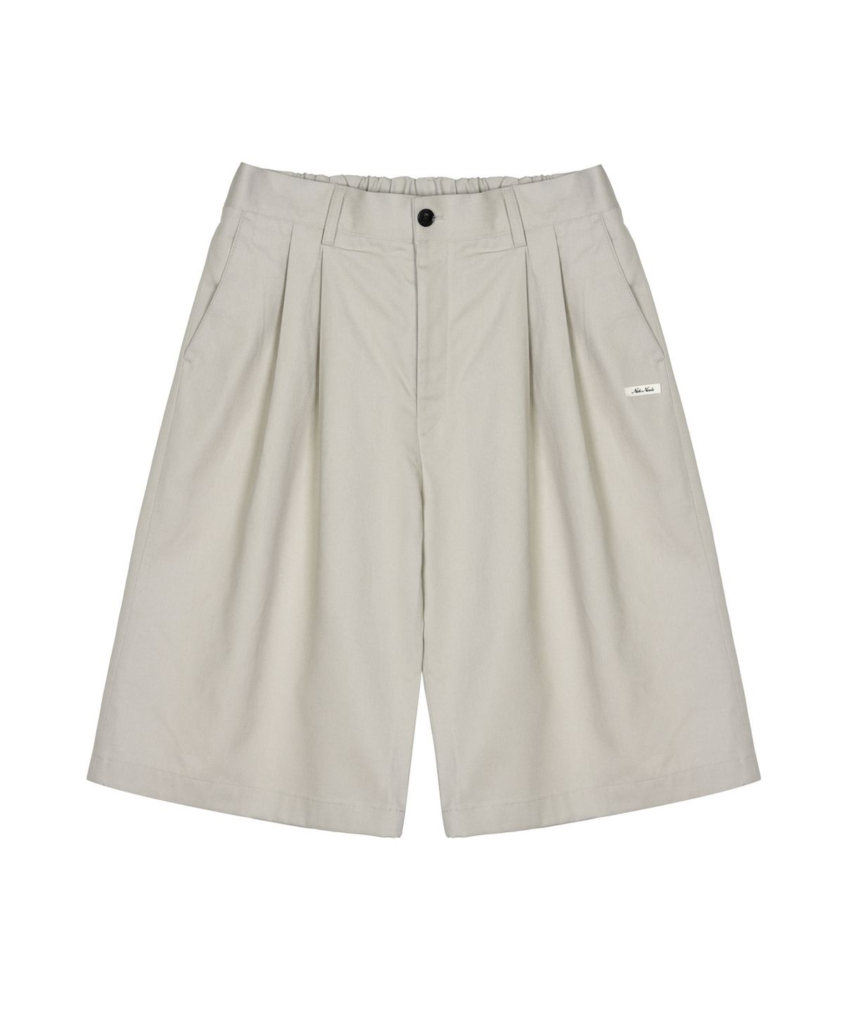 닉앤니콜(NICK&NICOLE) WIDE TWO-TUCK BERMUDA PANTS_BEIGE