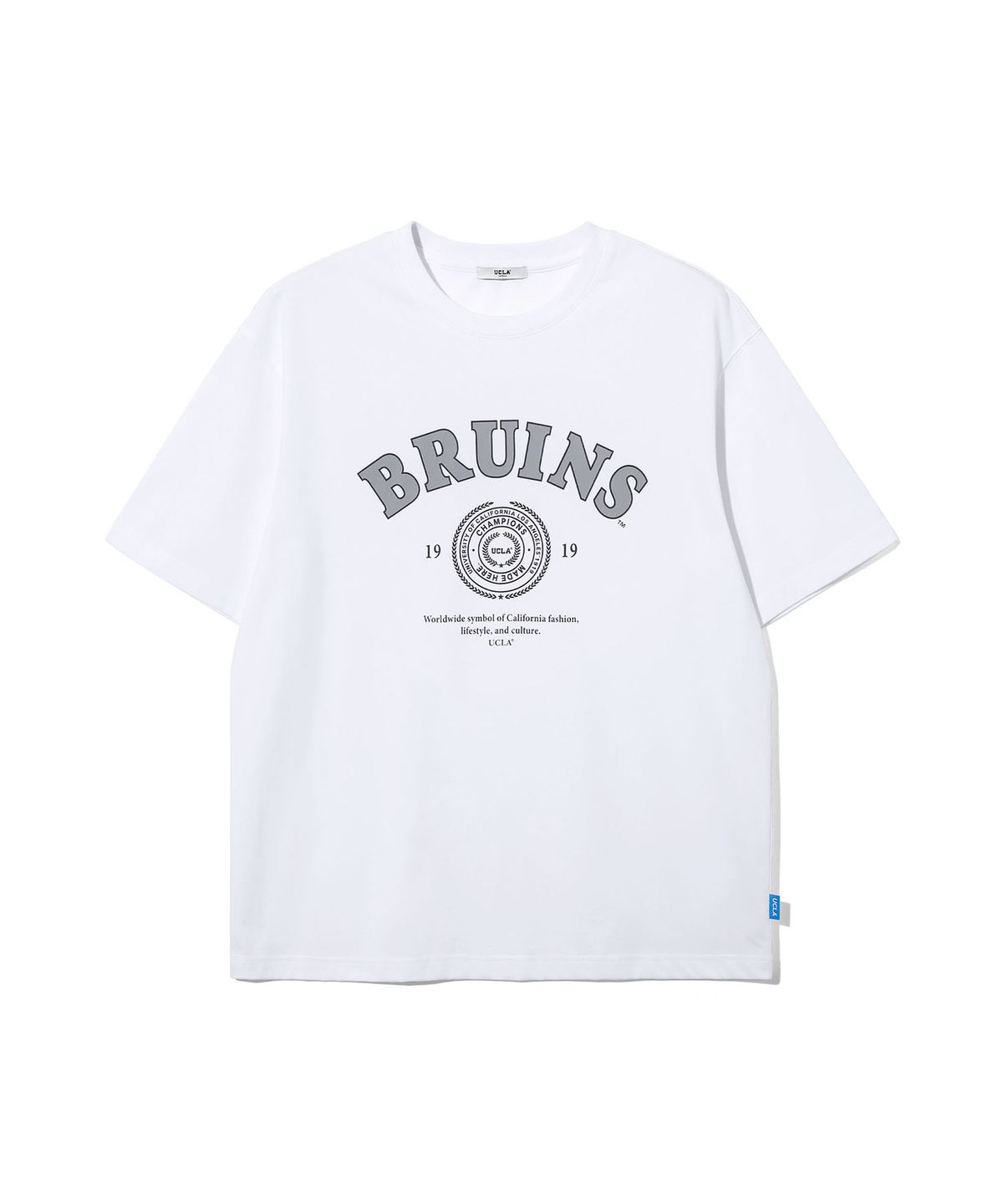 유씨엘에이(UCLA) 남녀공용  UCLA 바시티 아치 브루인스 로고 티셔츠[WHITE](UC6STA2)