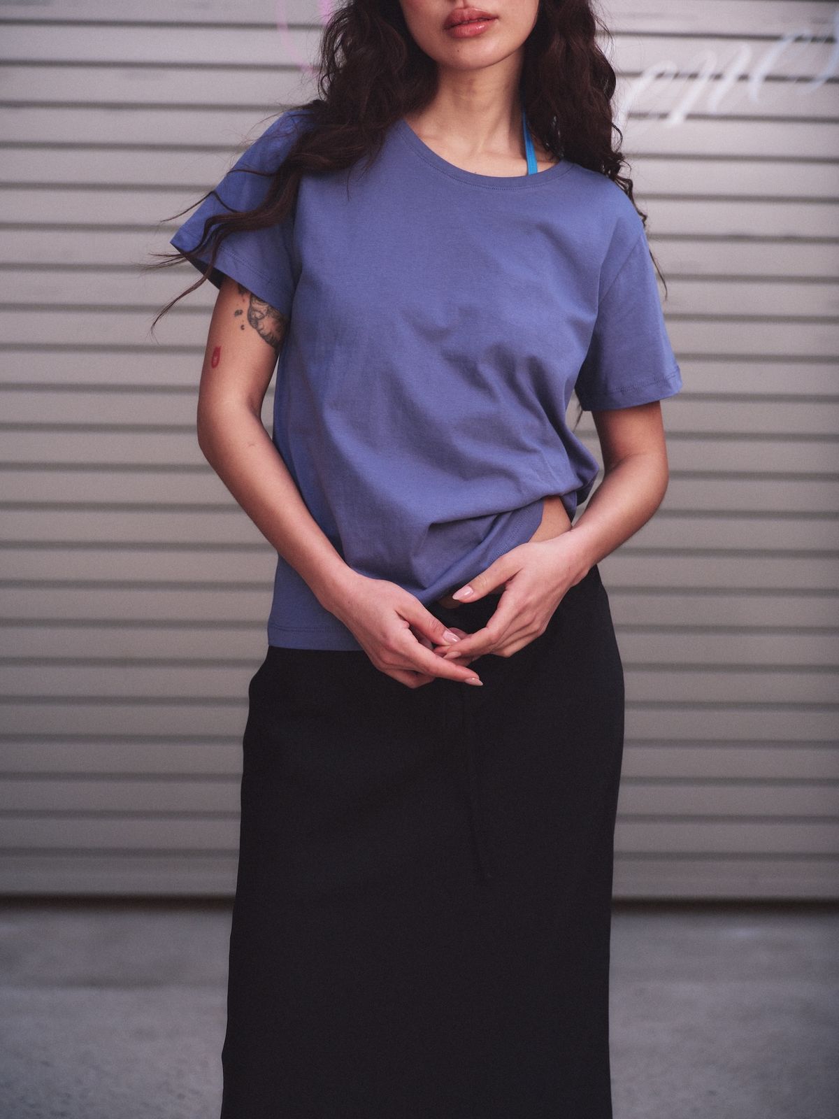 오프니스(OPENESS) Satin Midi Skirt - Black
