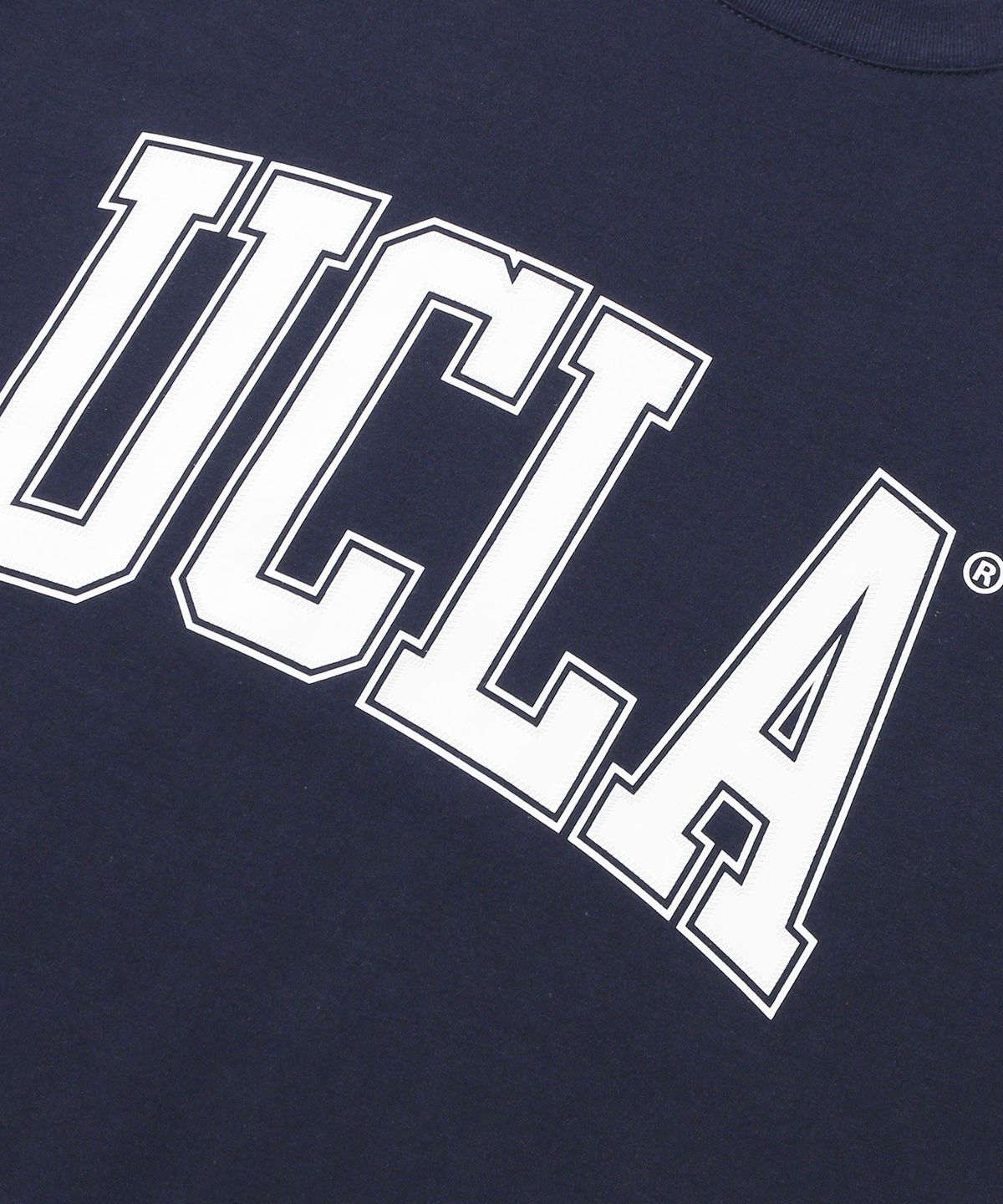 유씨엘에이(UCLA) 남녀공용 UCLA 더블 라인 아치 로고 티셔츠[NAVY](UC6STA1)