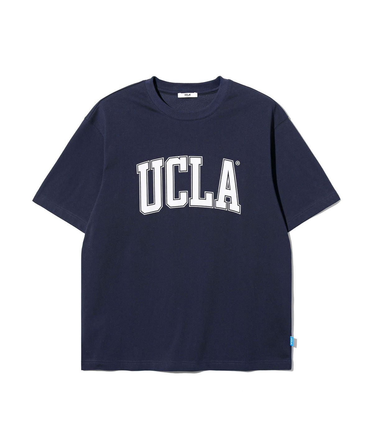 유씨엘에이(UCLA) 남녀공용 UCLA 더블 라인 아치 로고 티셔츠[NAVY](UC6STA1)