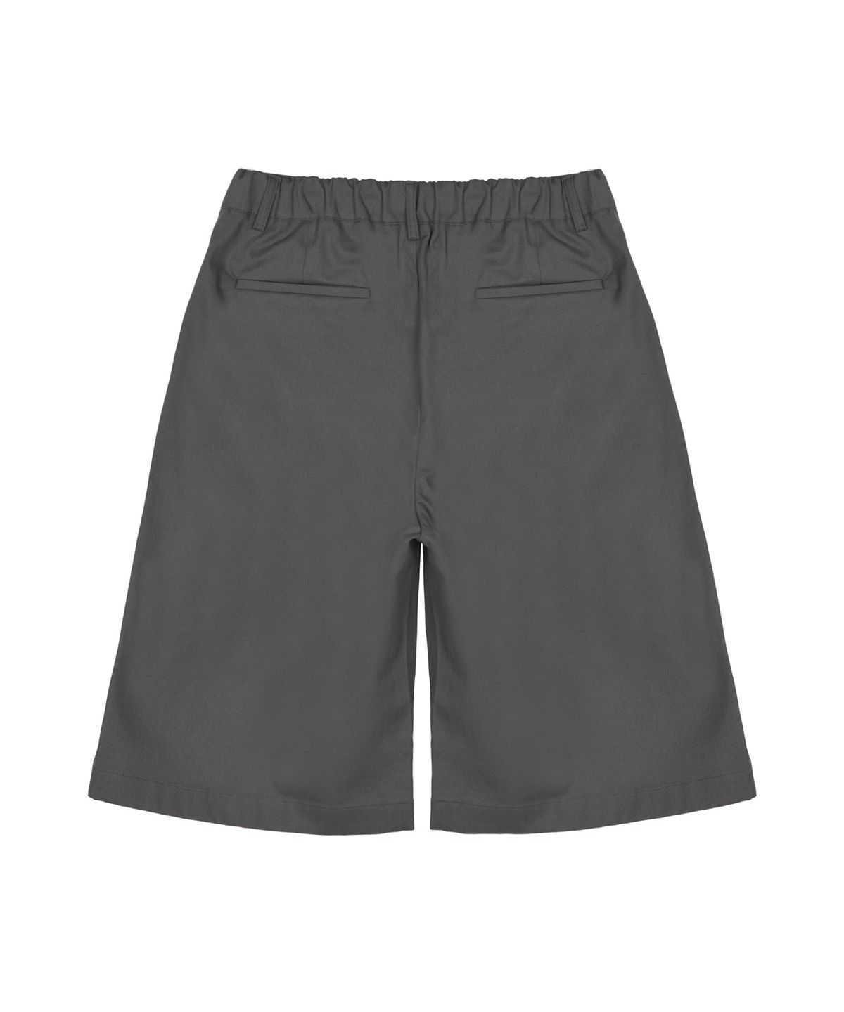 닉앤니콜(NICK&NICOLE) WIDE TWO-TUCK BERMUDA PANTS_CHARCOAL