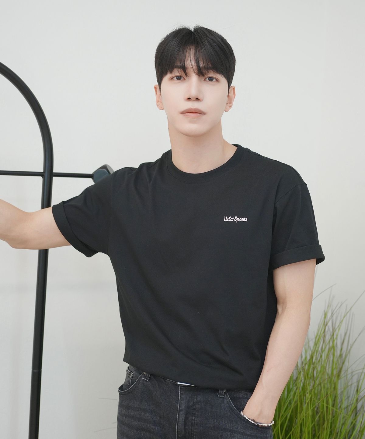 유씨엘에이(UCLA) 남녀공용 UCLA 썸머 스포츠 오버핏 티셔츠[BLACK](UC5STA9)