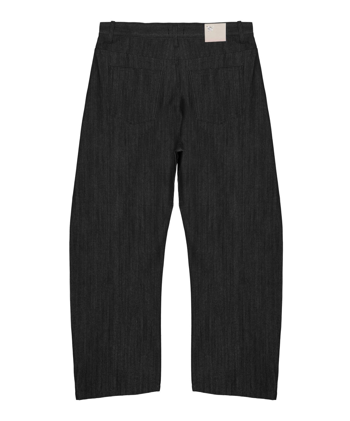 닉앤니콜(NICK&NICOLE) CURVED WIDE COTTON DENIM PANTS_BLACK