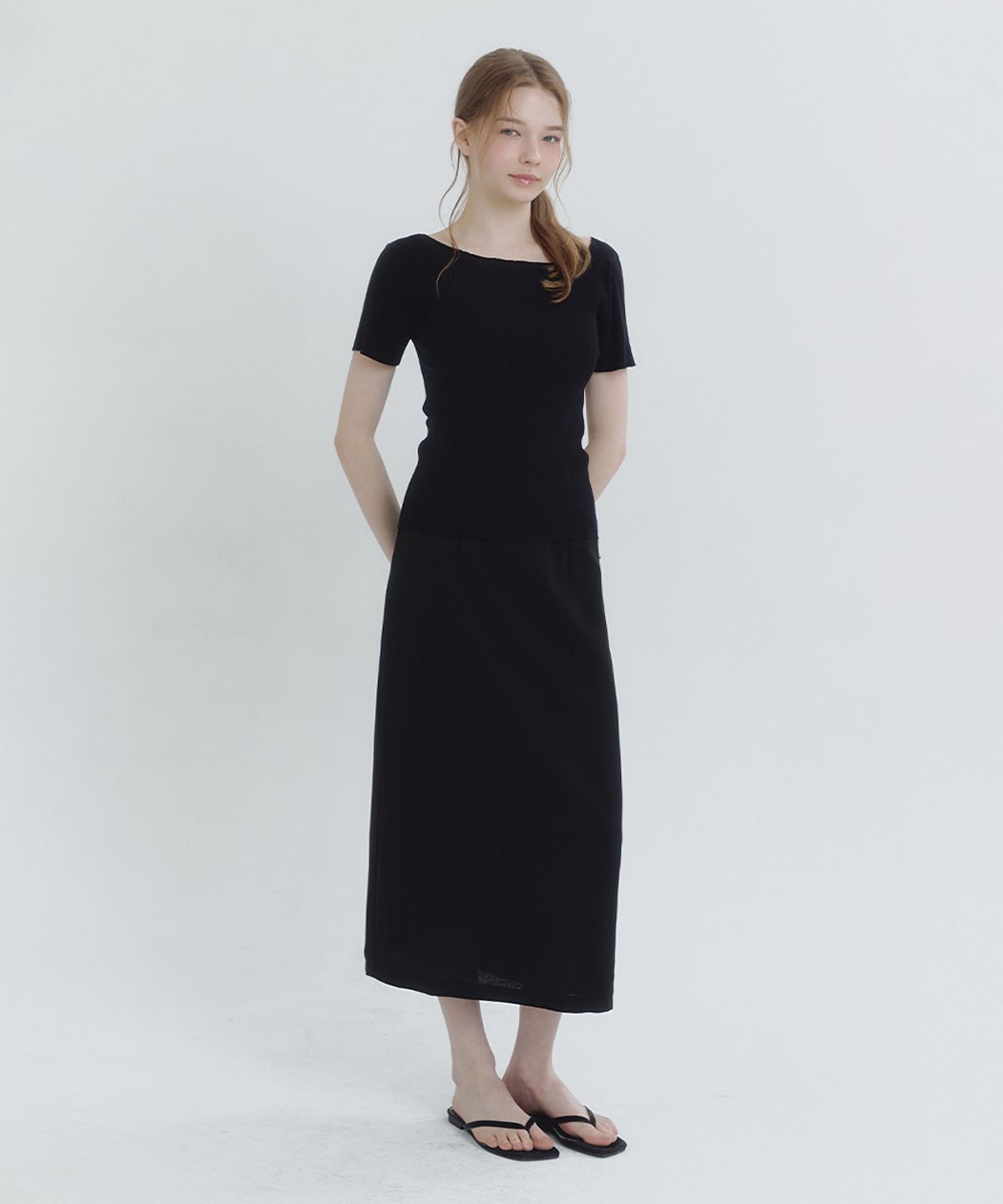 미케네(MICANE) 아엘리스 클래식 썸머 롱 스커트