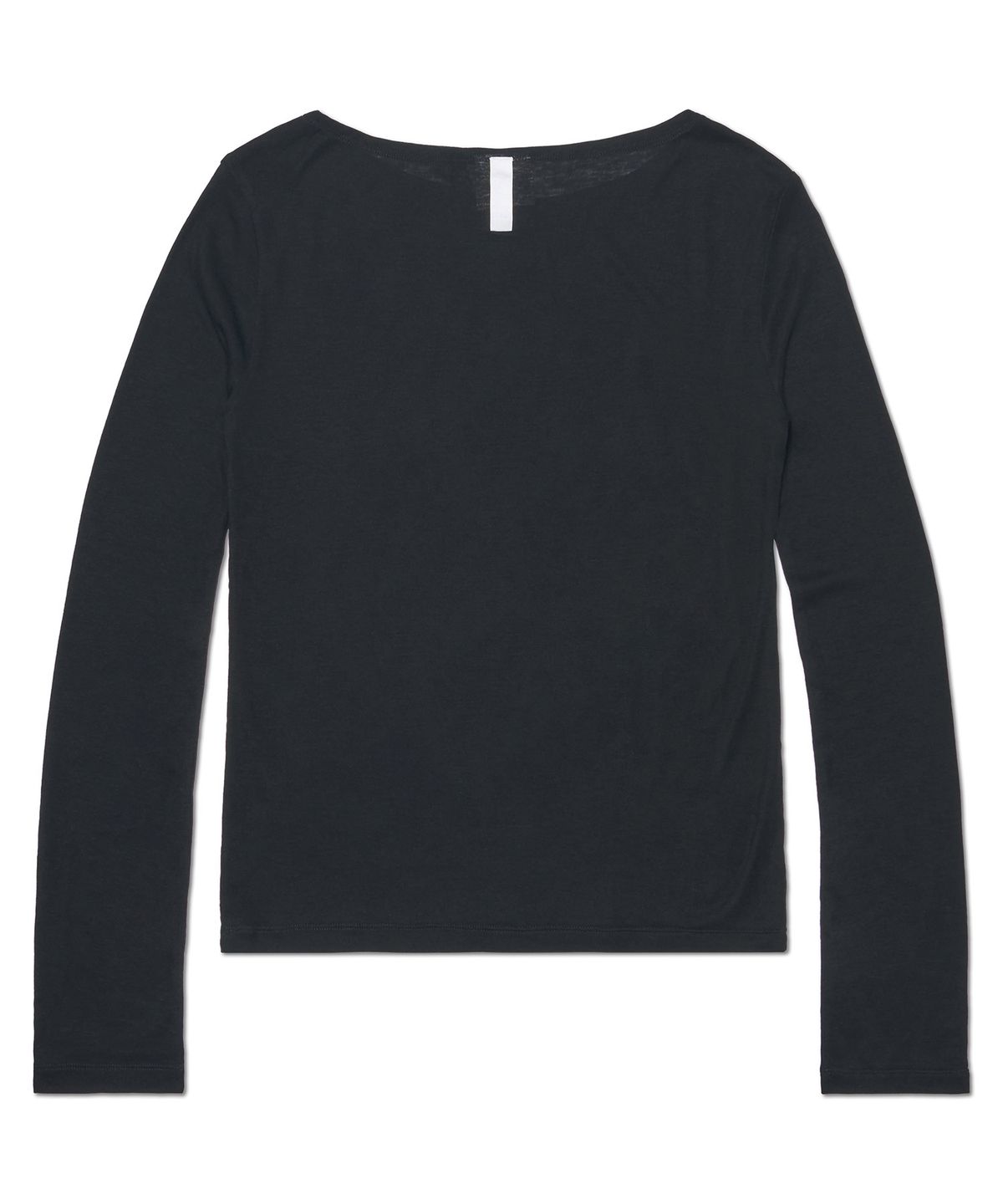 노매뉴얼(NOMANUAL) CROSS SHEER LONG SLEEVE TEE - BLACK