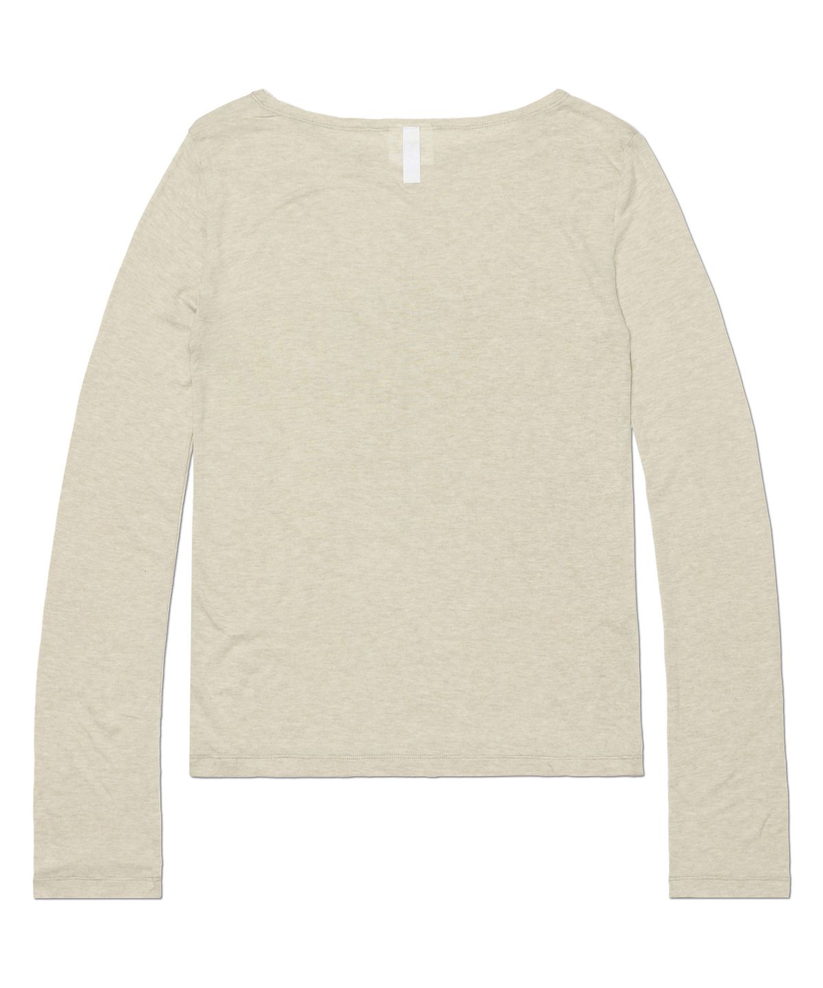 노매뉴얼(NOMANUAL) CROSS SHEER LONG SLEEVE TEE - WARM GRAY