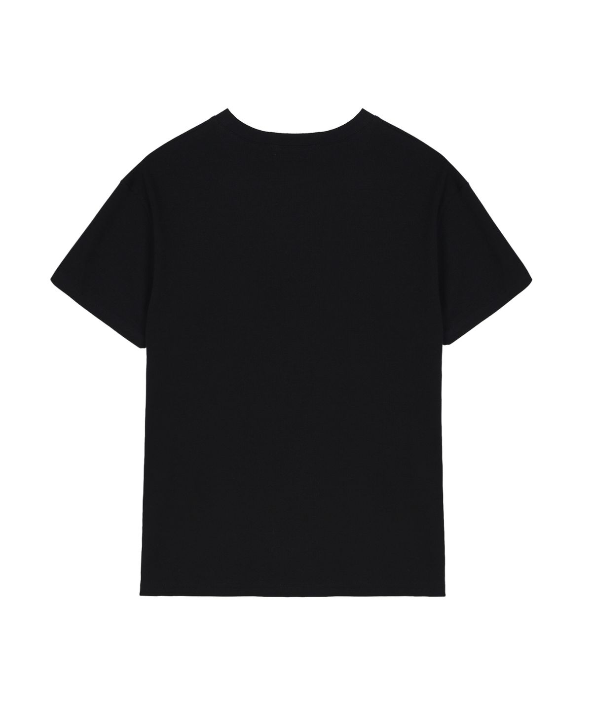 닉앤니콜(NICK&NICOLE) NICOLE LETTERING RIBBED SLIM T-SHIRT_BLACK