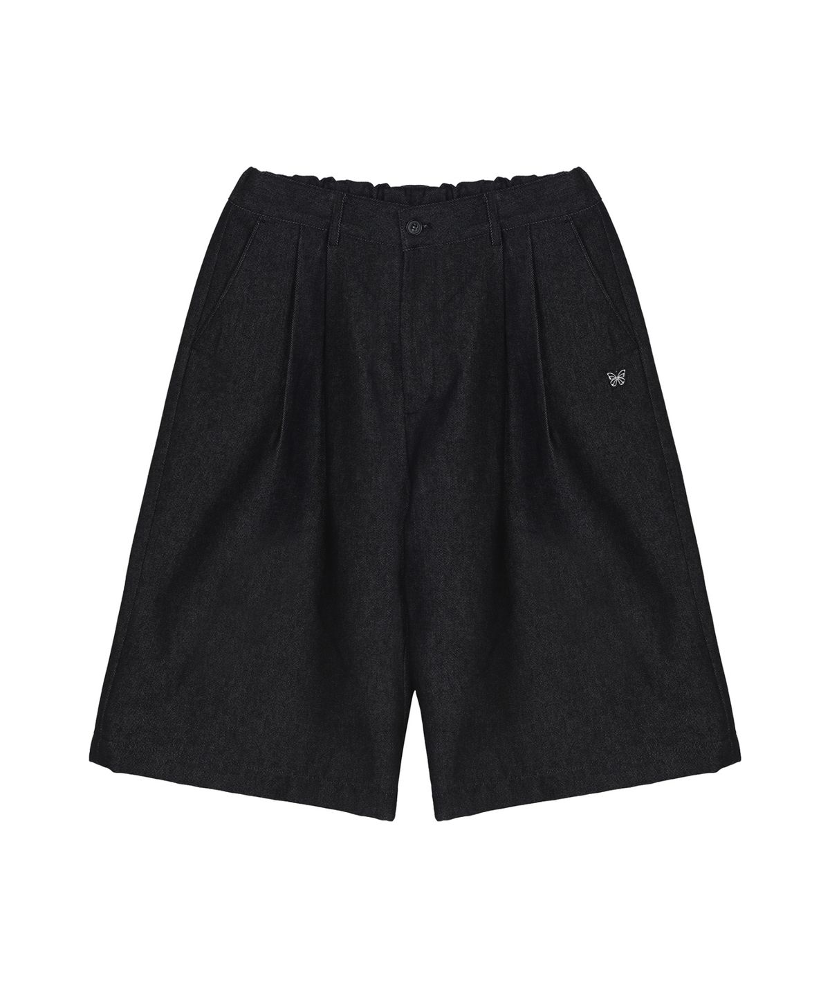 닉앤니콜(NICK&NICOLE) BUTTERFLY BERMUDA DENIM PANTS_BLACK