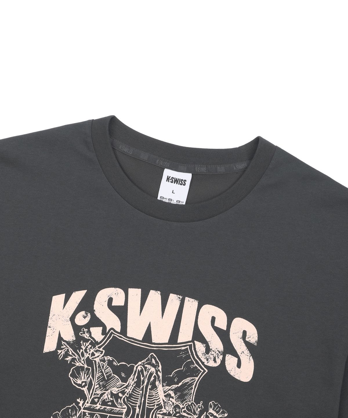 케이스위스(K-SWISS) 60th 쉴드 플라워 그래픽 티_1KSTSMV906GY