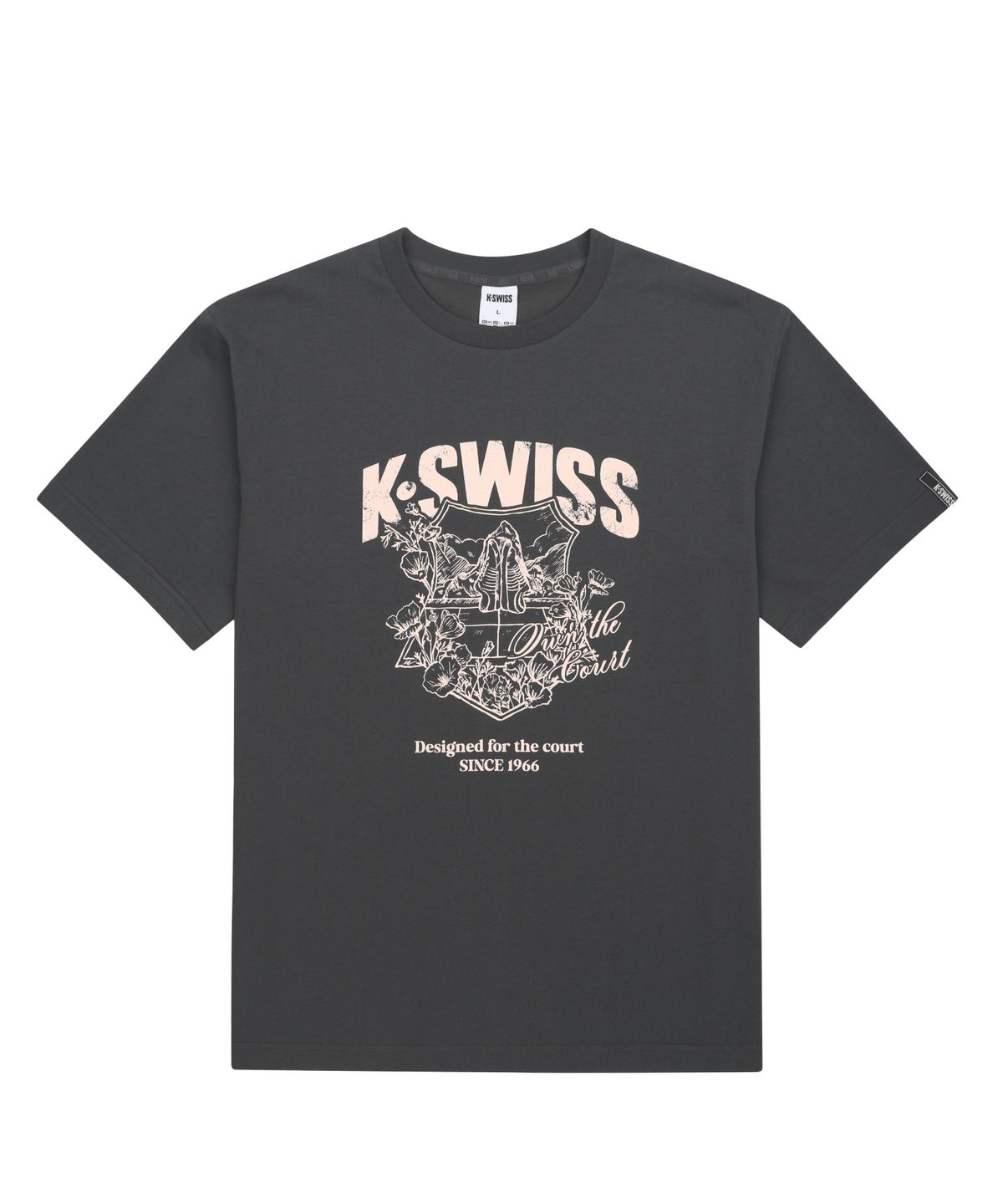 케이스위스(K-SWISS) 60th 쉴드 플라워 그래픽 티_1KSTSMV906GY