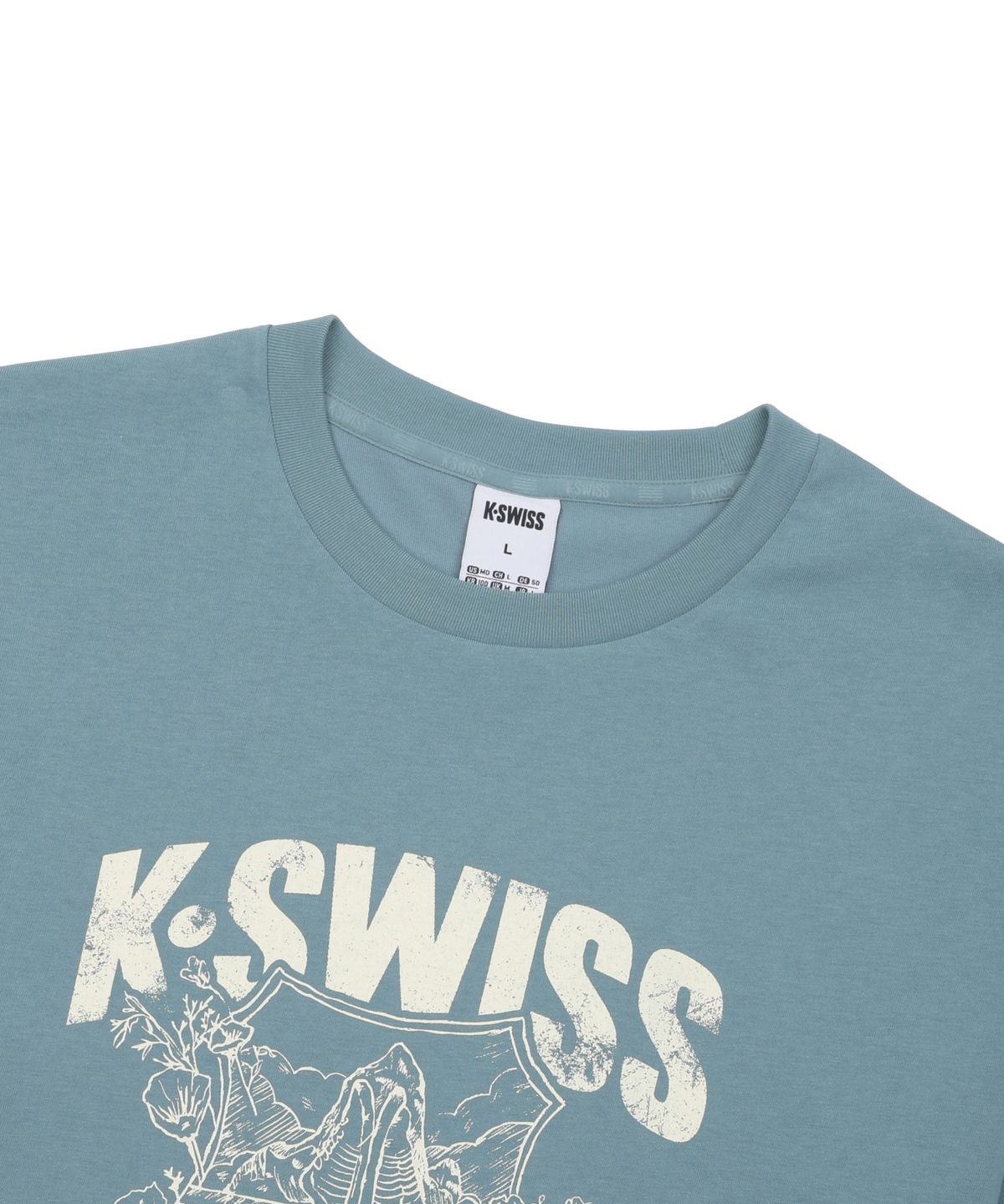 케이스위스(K-SWISS) 60th 쉴드 플라워 그래픽 티_1KSTSMV906BG