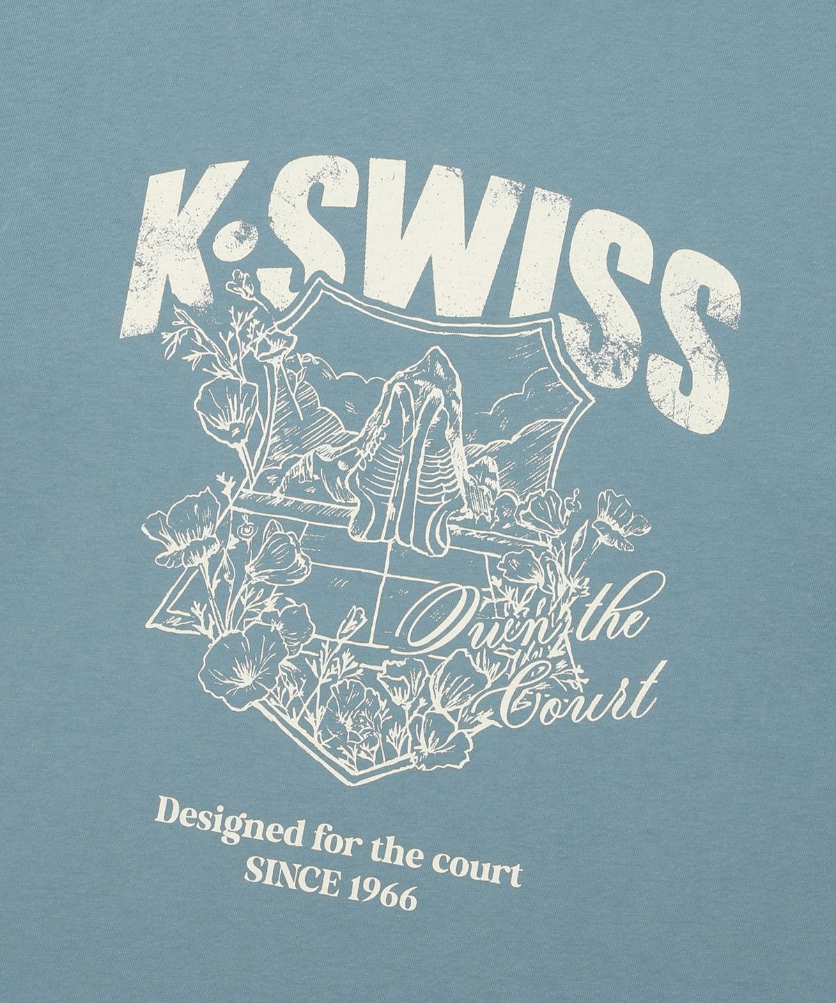 케이스위스(K-SWISS) 60th 쉴드 플라워 그래픽 티_1KSTSMV906BG