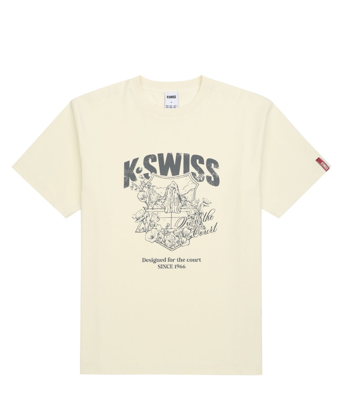케이스위스(K-SWISS) 60th 쉴드 플라워 그래픽 티_1KSTSMV906IV