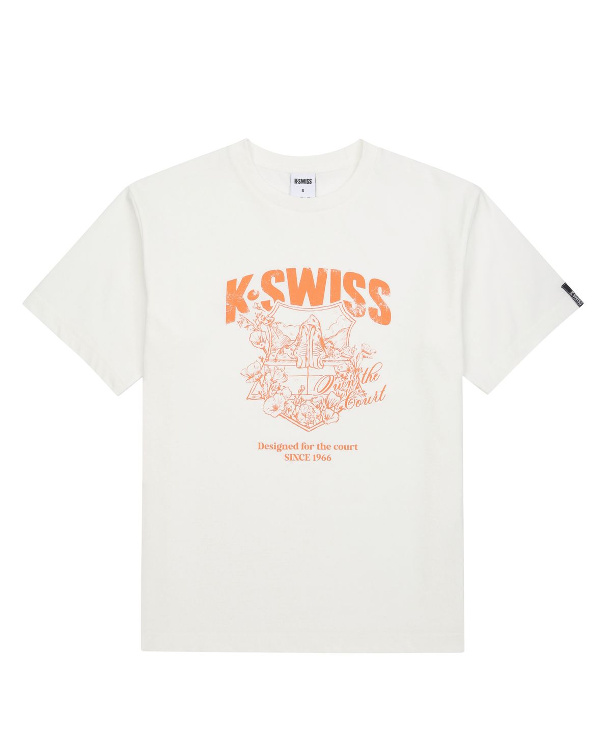 케이스위스(K-SWISS) 60th 쉴드 플라워 그래픽 티_1KSTSMV906WH