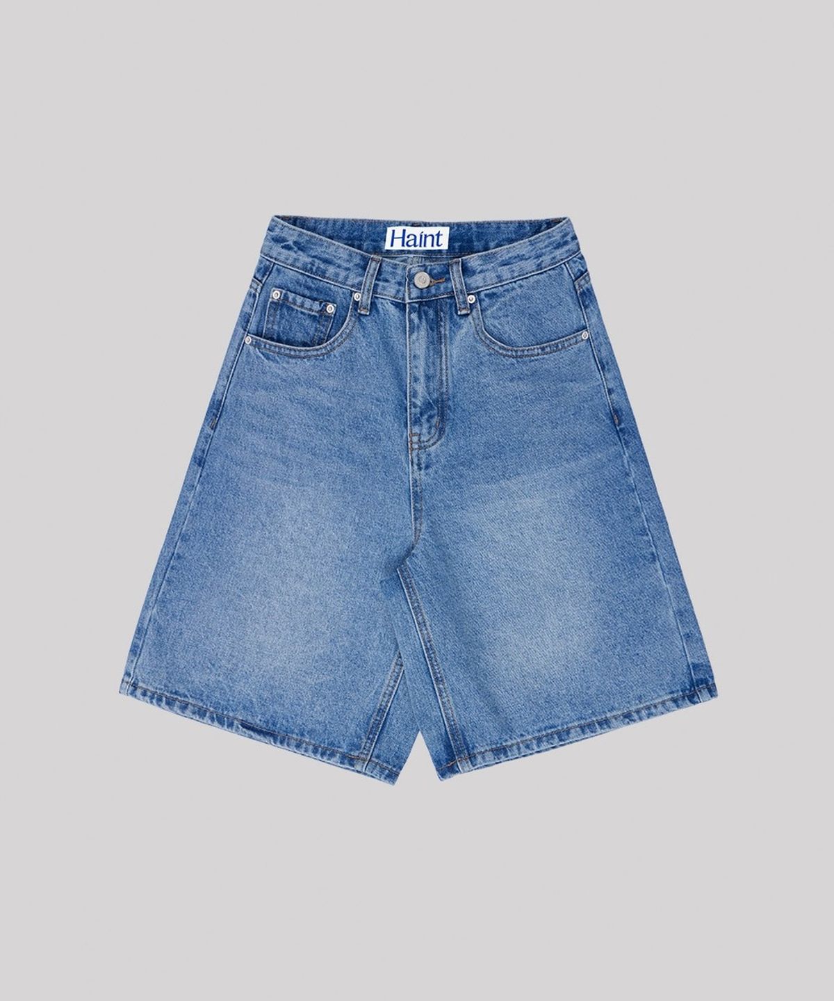헤인트(HAINT) MELT BERMUDA DENIM PANTS_BLUE