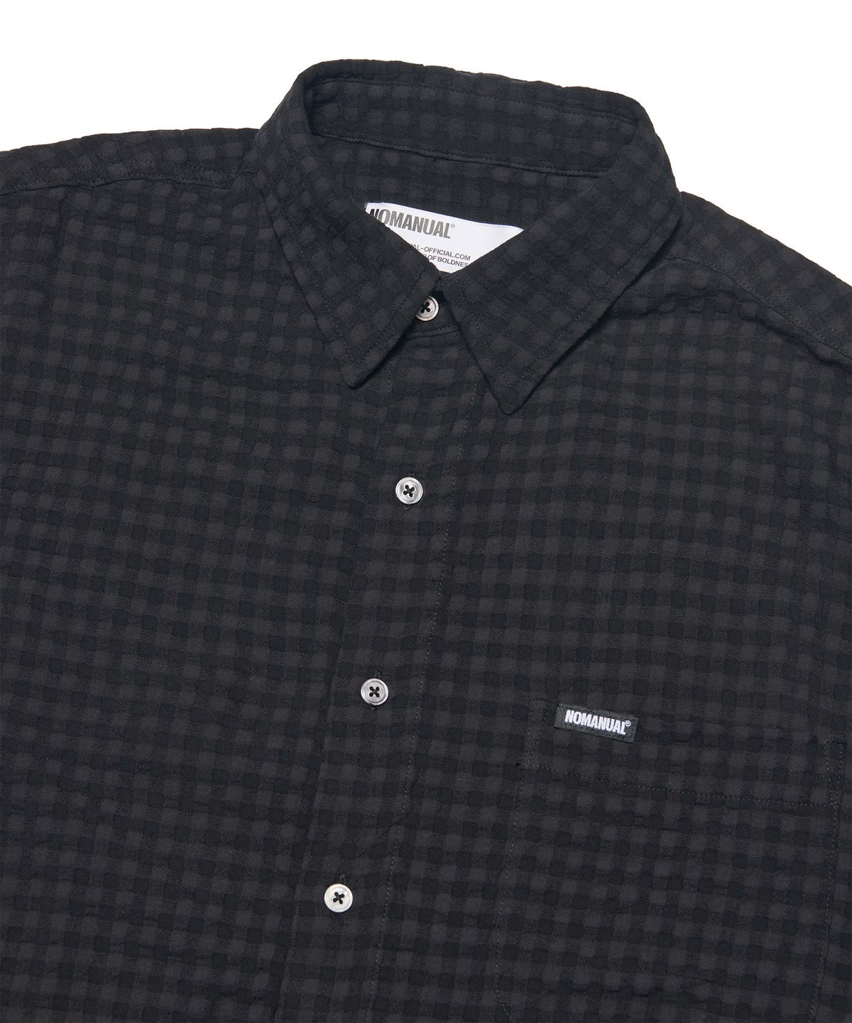 노매뉴얼(NOMANUAL) T.C HALF SHIRT - BLACK