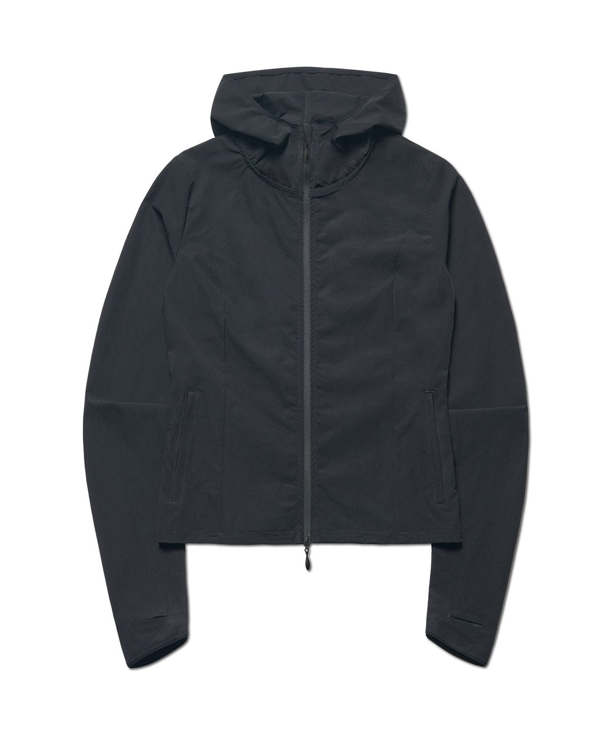 노매뉴얼(NOMANUAL) STRETCH HOODED JACKET - BLACK