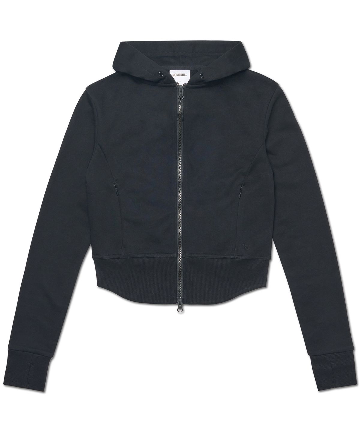 노매뉴얼(NOMANUAL) NM LIGHT HOODED ZIP-UP (WOMAN) - BLACK