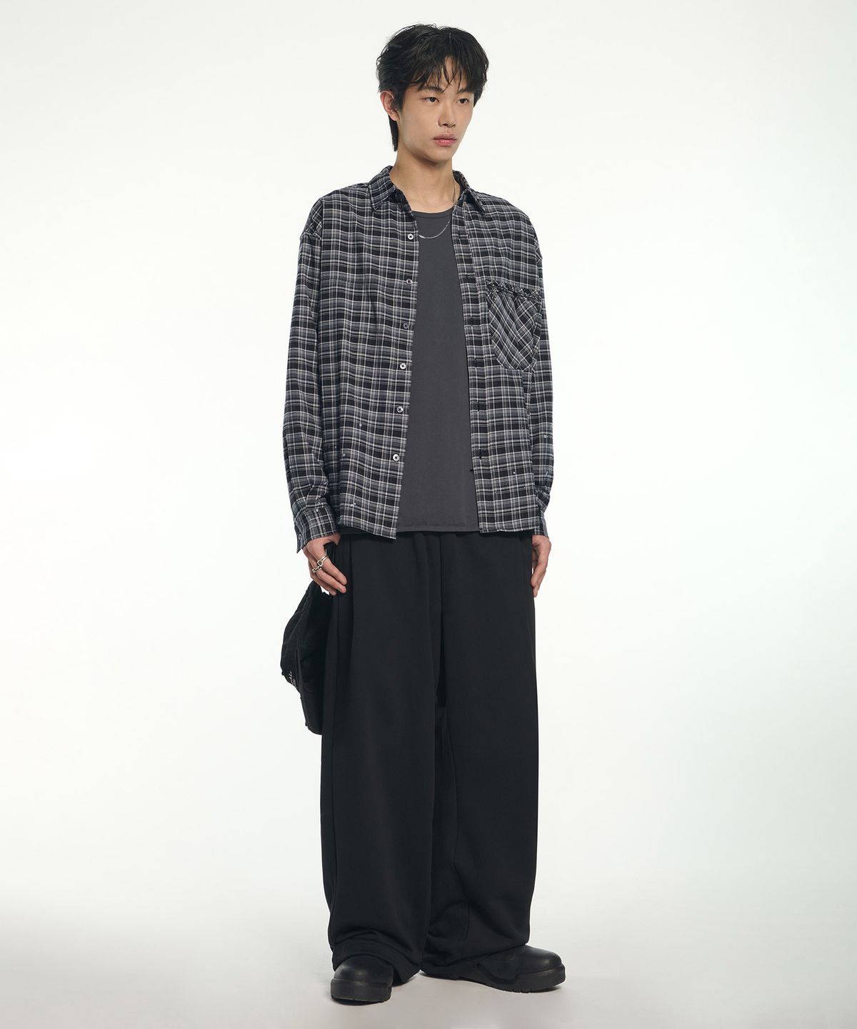 노매뉴얼(NOMANUAL) RAW VISION SWEATPANTS - BLACK