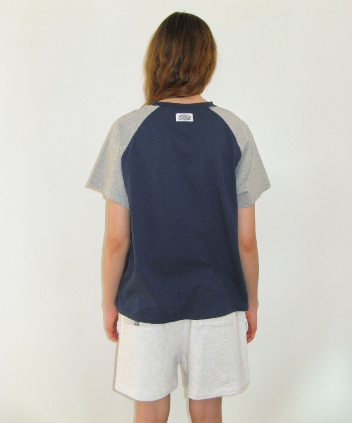론론(RONRON) MIX FABRIC RAGLAN T SHIRT MINT