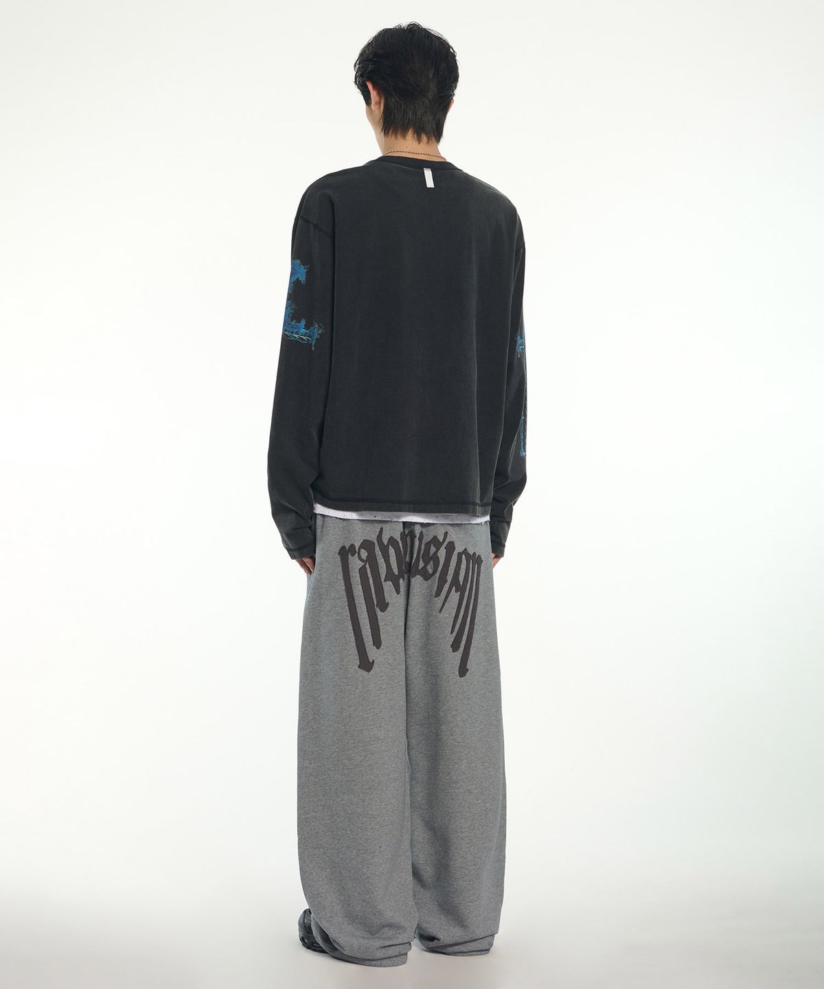 노매뉴얼(NOMANUAL) RAW VISION SWEATPANTS - CHARCOAL