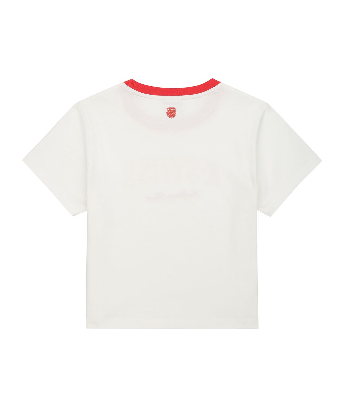 케이스위스(K-SWISS) 여성 60th 로고 크롭 티_1KSTSMV509WH
