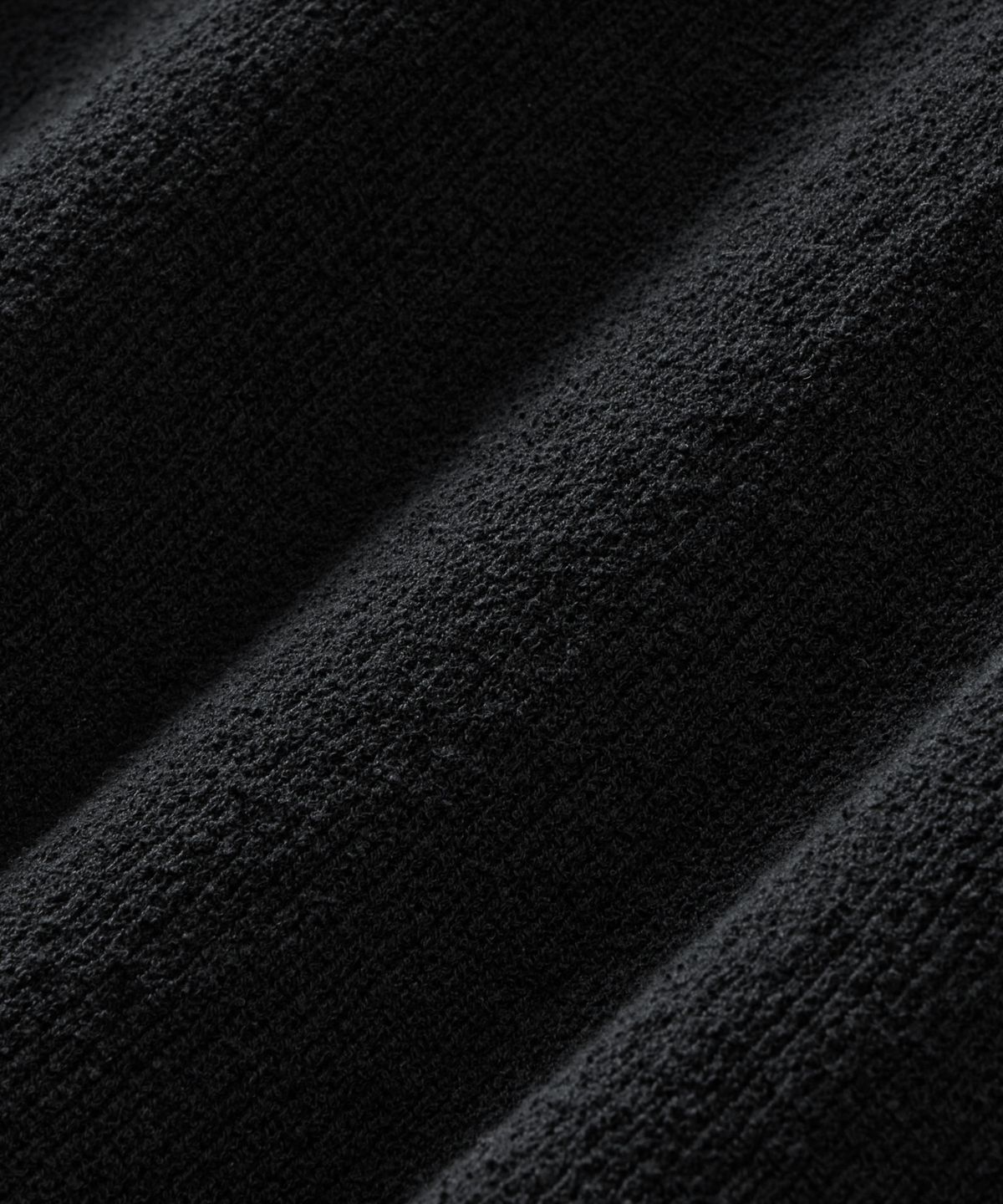 브랜디드(BRANDED) TERRY BOUCLE V-NECK HALF KNIT [BLACK]