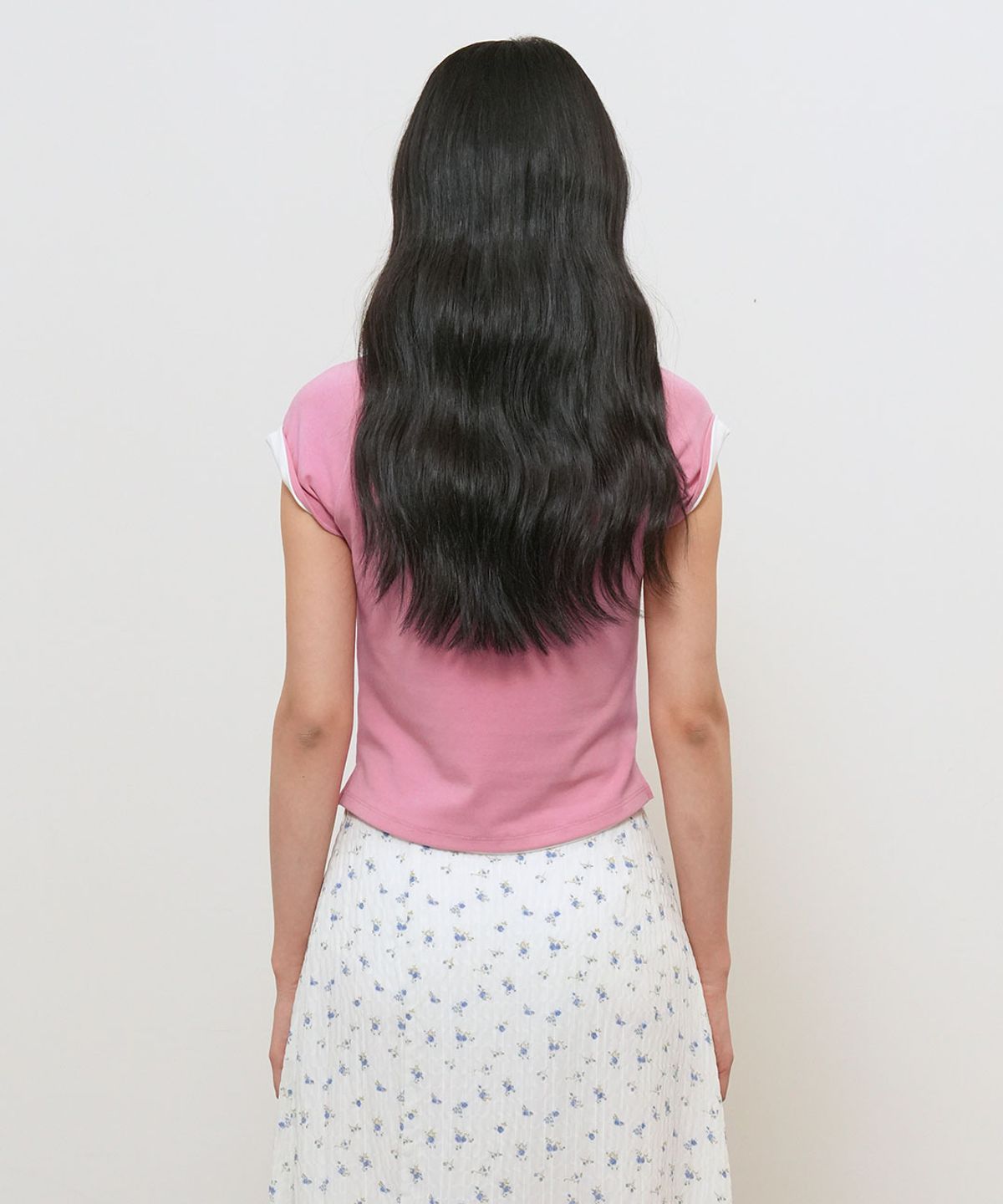 제너럴아이디어(GENERALIDEA) 스냅 헨리넥 티셔츠 [PINK] / GF2LTS528