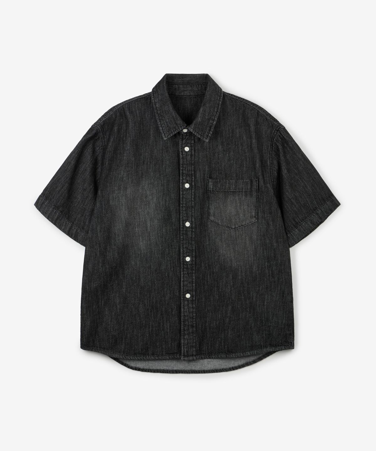 티엔지티(TNGT) Summer Denim Shirt  (Washed Grey) TNSH6E203G2
