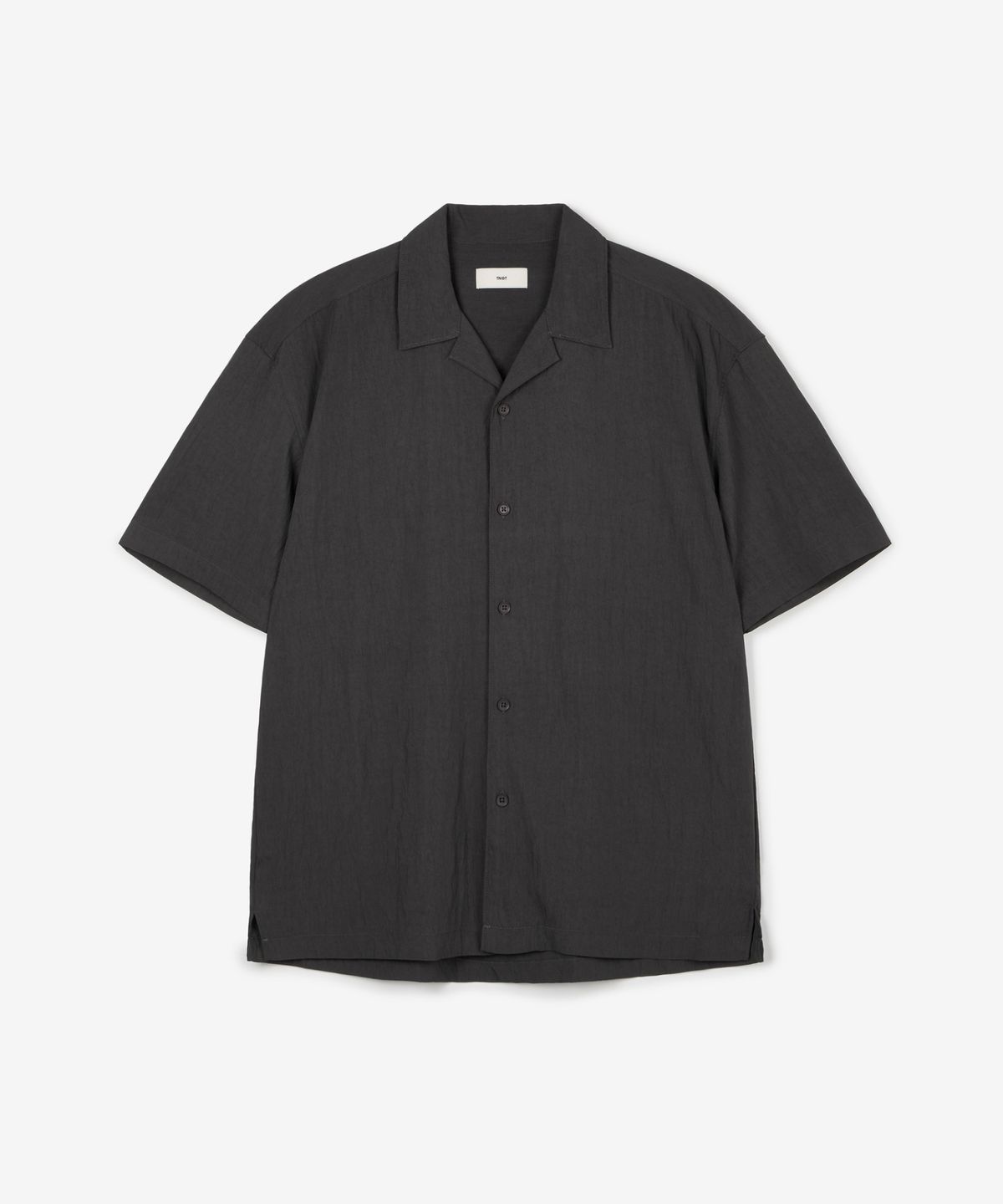티엔지티(TNGT) Wrinkled Open Collar Shirt (Greyish Khaki) TNSH6E200K2