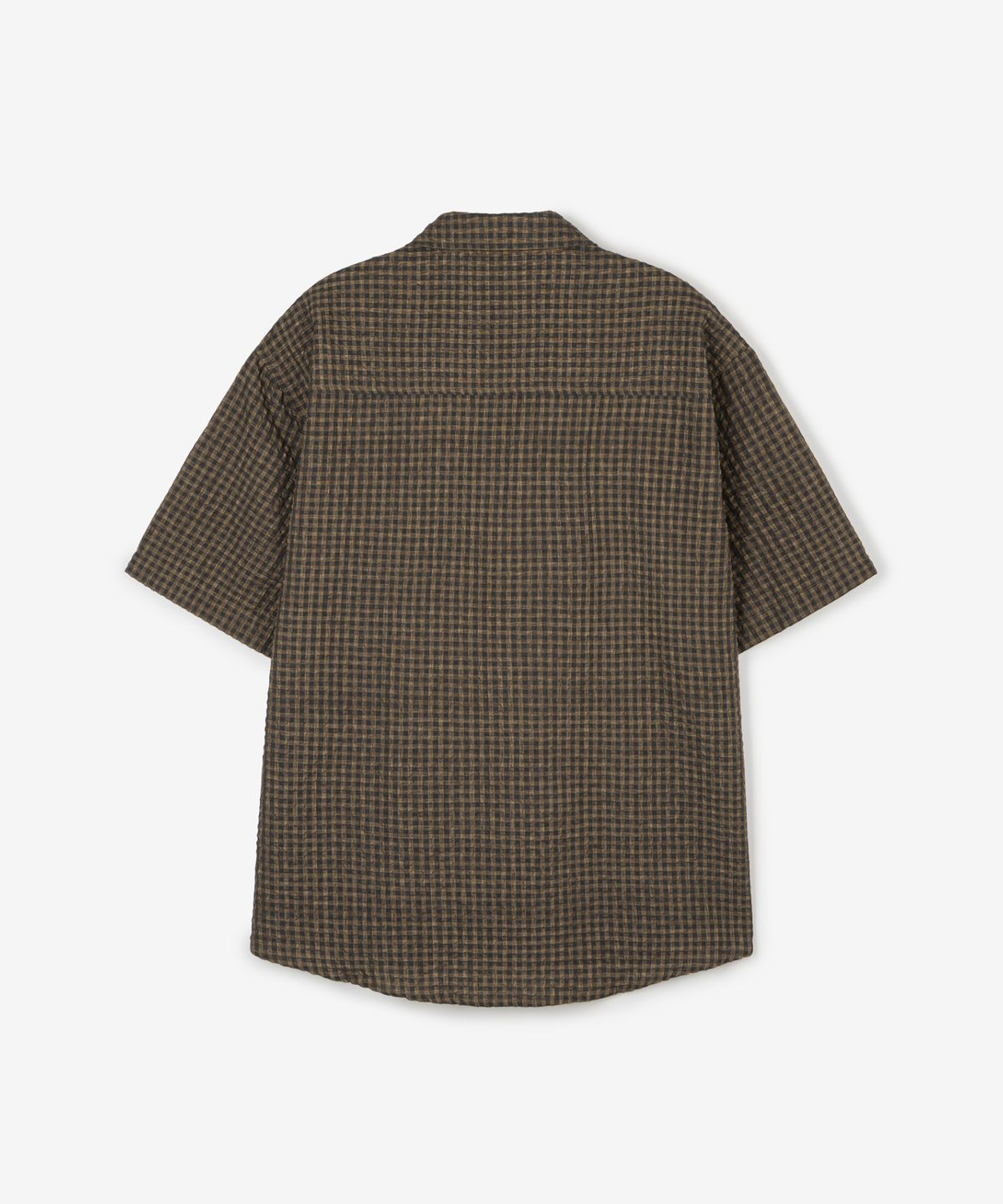 티엔지티(TNGT) Seersucker Micro Check Shirt (Brown) TNSH6E202W2