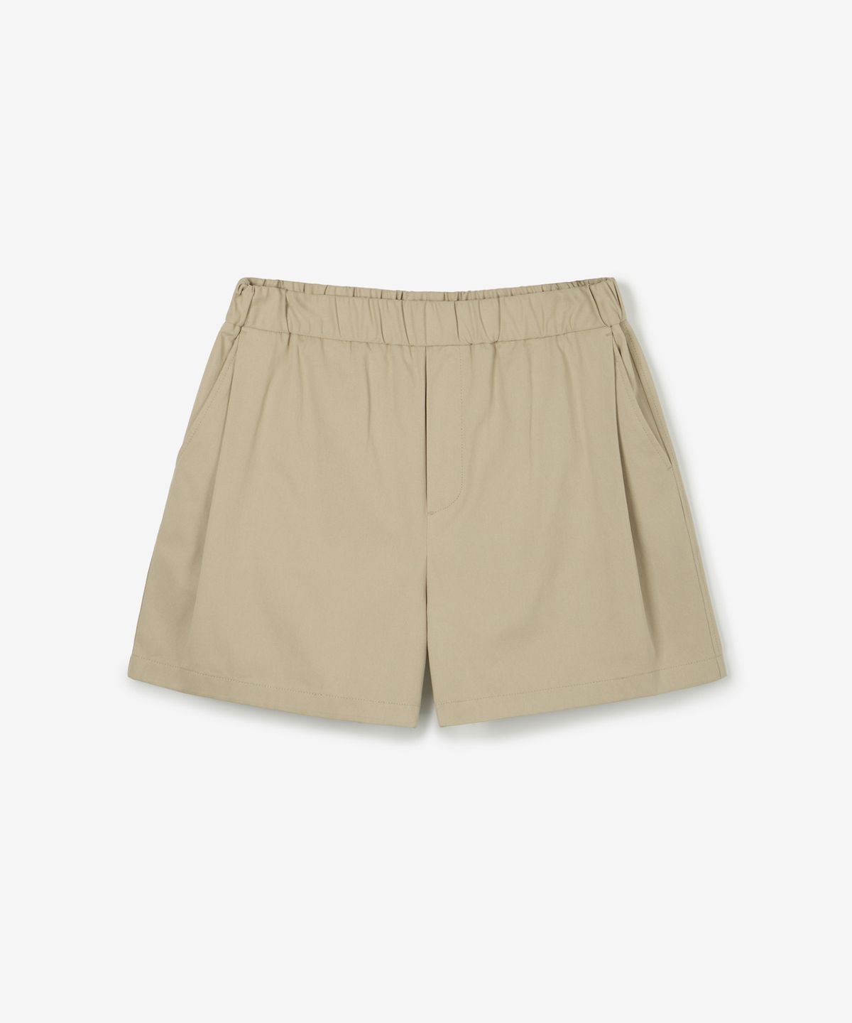 티엔지티(TNGT) Cotton Elastic Waist Shorts (Light Beige) TNPA6E212I2