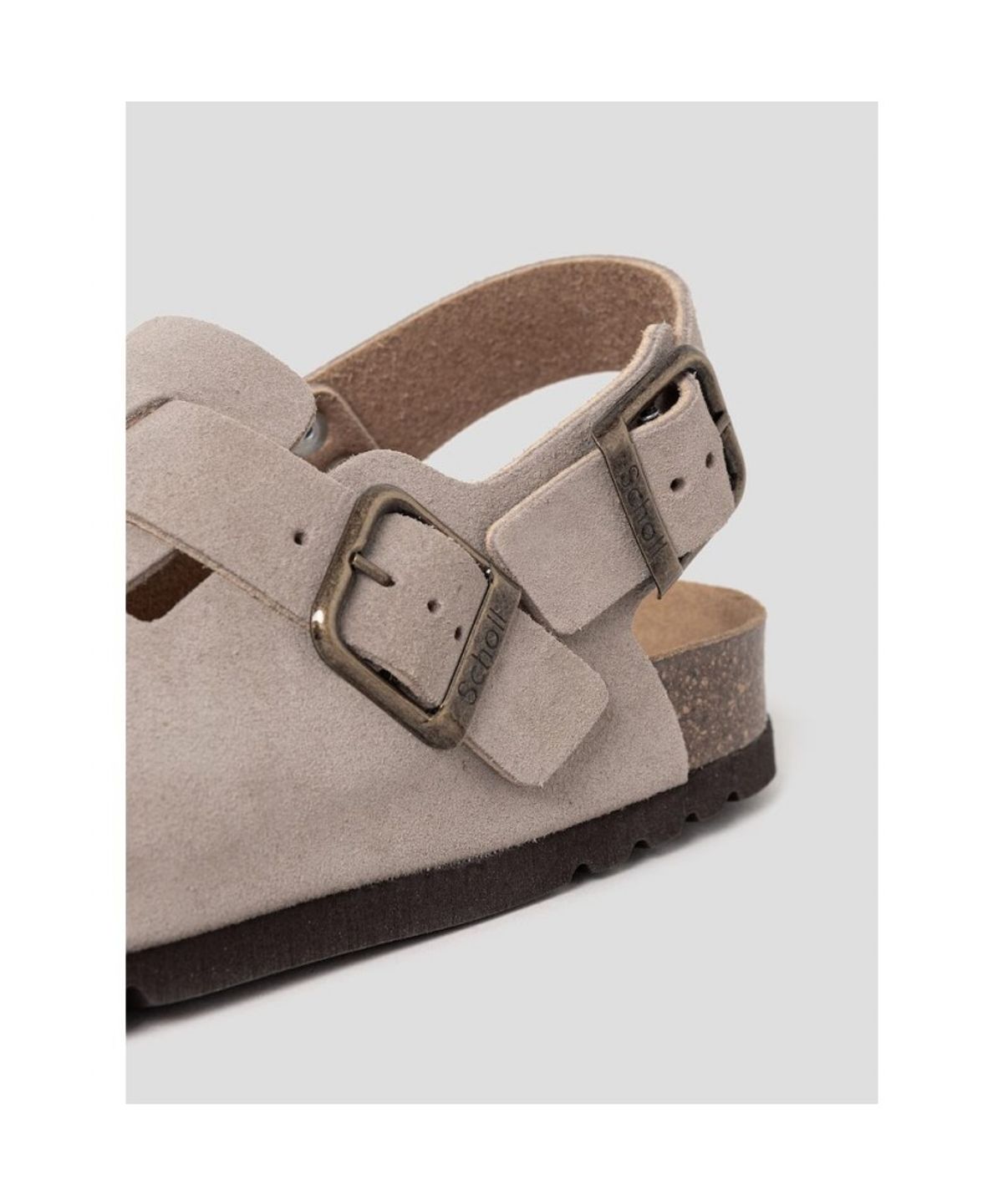 숄(SCHOLL) (MEN) 백스트랩 스웨이드 코르크 크로그  옐로이시 브라운 (HH64K1C80B)