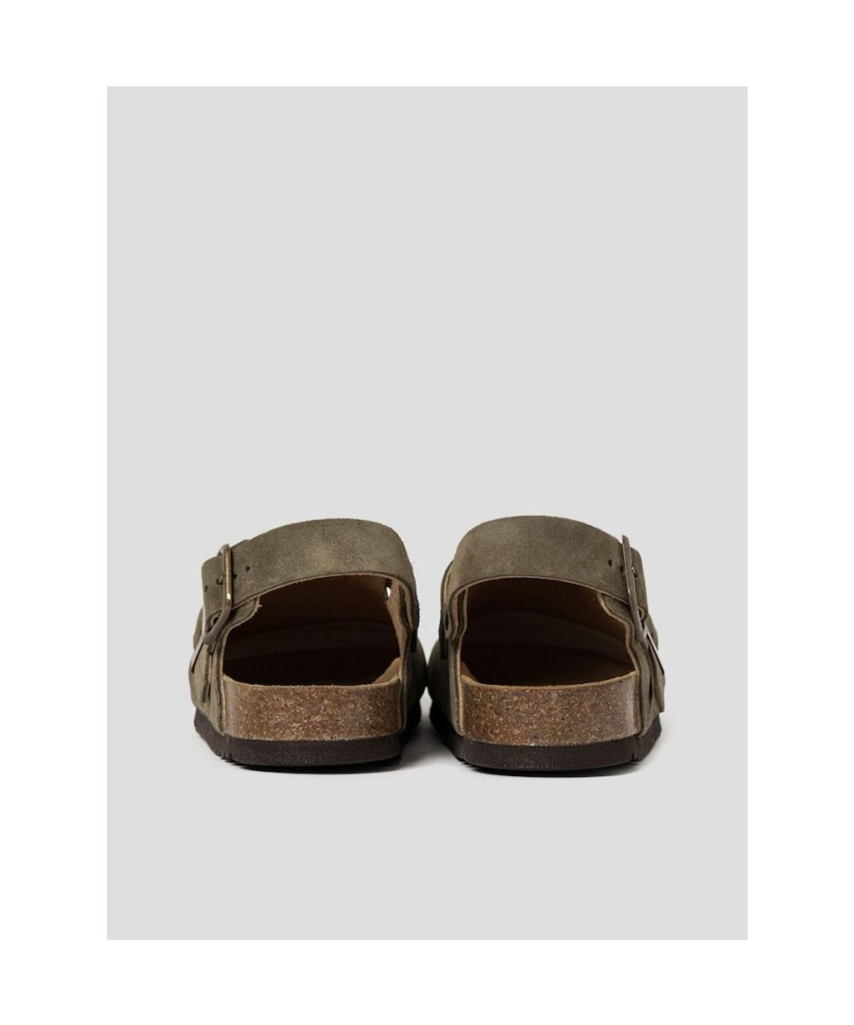 숄(SCHOLL) (MEN) 백스트랩 스웨이드 코르크 크로그  카키 (HH64K1C80H)