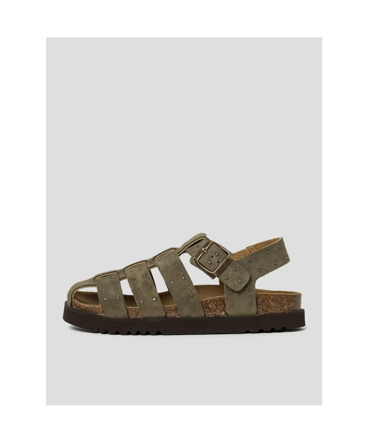 숄(SCHOLL) (WOMEN) 피셔맨 코르크 샌들  카키 (HH64K2C62H)