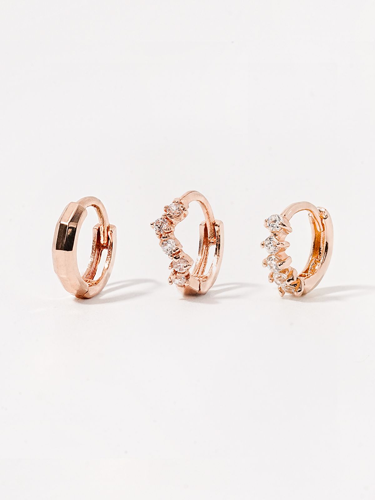 미니멀피어싱(MINIMALPIERCING) 14K 미니 레이어드 원터치 링 피어싱 귀걸이