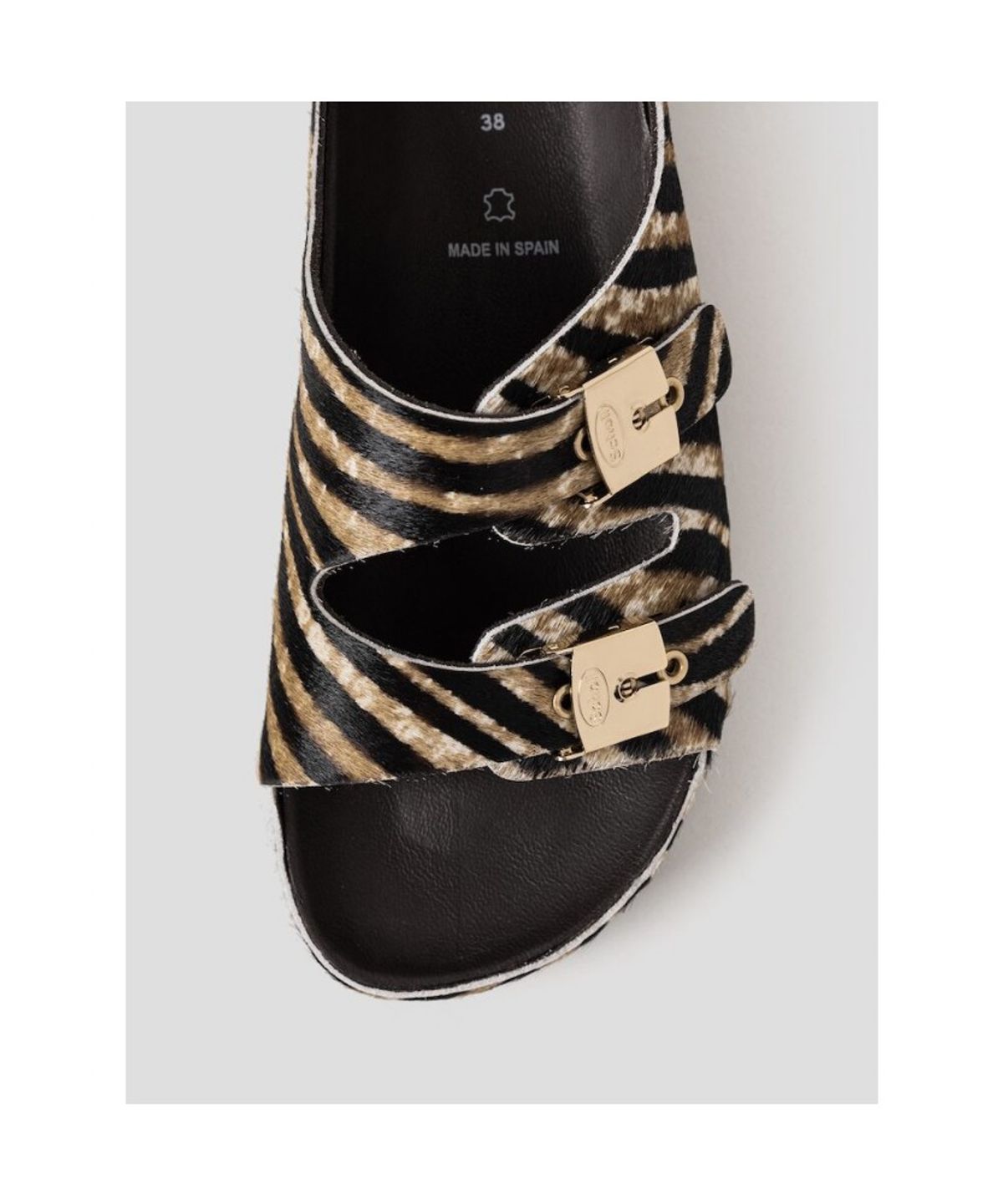 숄(SCHOLL) (WOMEN) 투스트랩 코르크 샌들  브라운 (HH64K2C12D)
