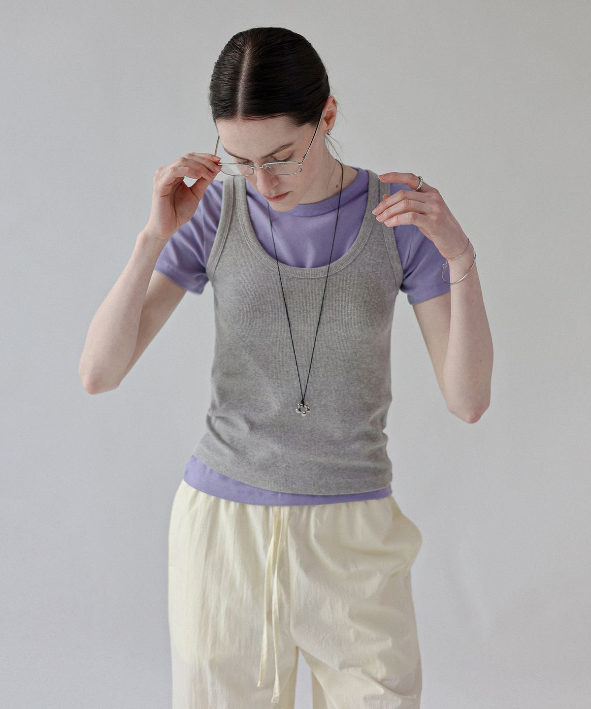 클래프(CLAFF) 컬러 코튼 반팔 티셔츠_purple / (S,M,L ,XL)